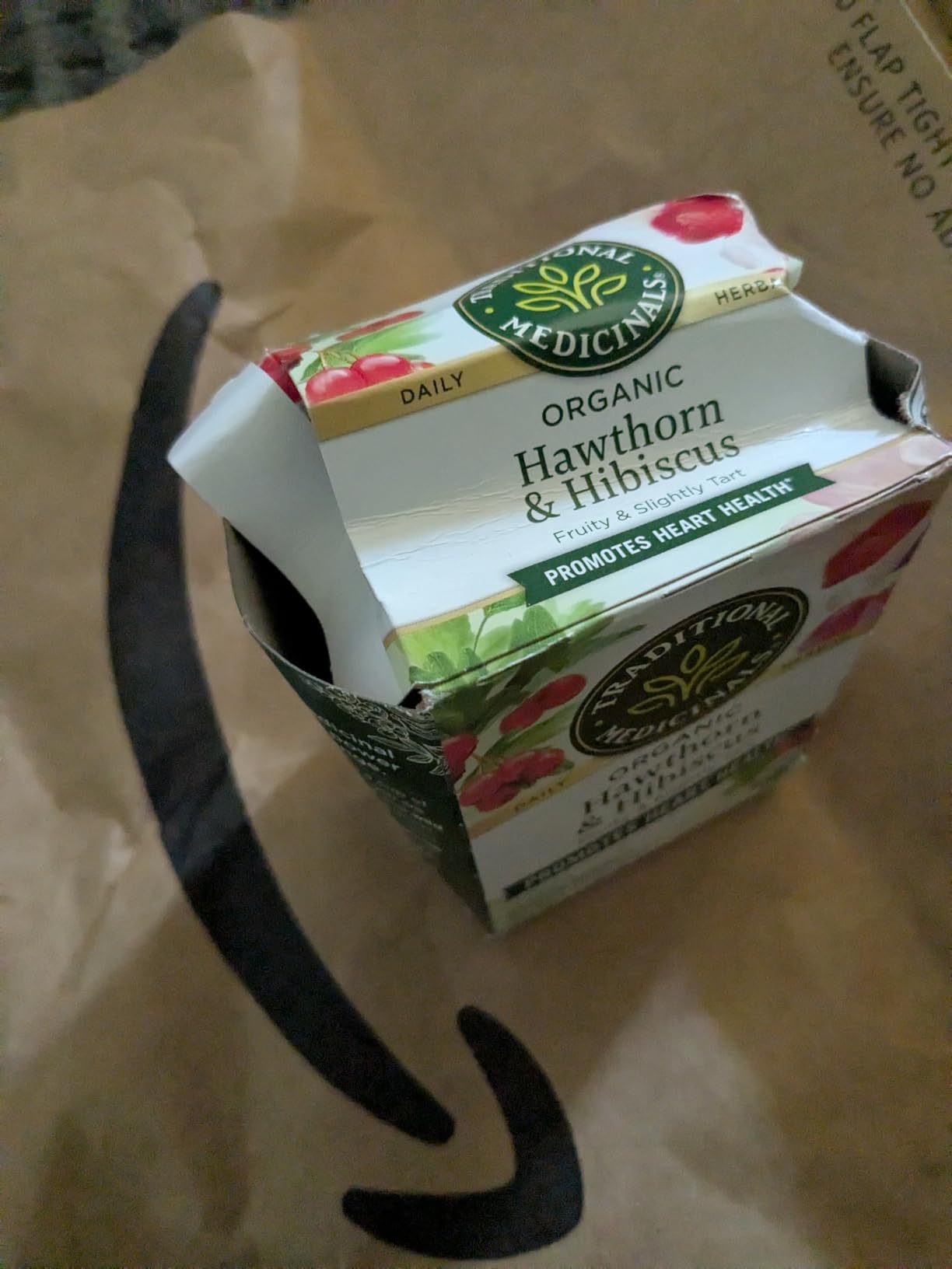 Traditional Medicinals Tea, Organic Hawthorn & Hibiscus - Promotes Heart Health - Kosher, Non-GMO, Caffeine-Free - 16 Tea Bags customer photo 1