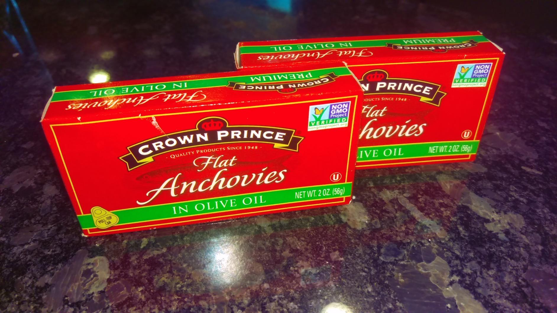 Crown Prince Flat Anchovies in Olive Oil, 2-Ounce Cans (Pack of 12) customer photo 1