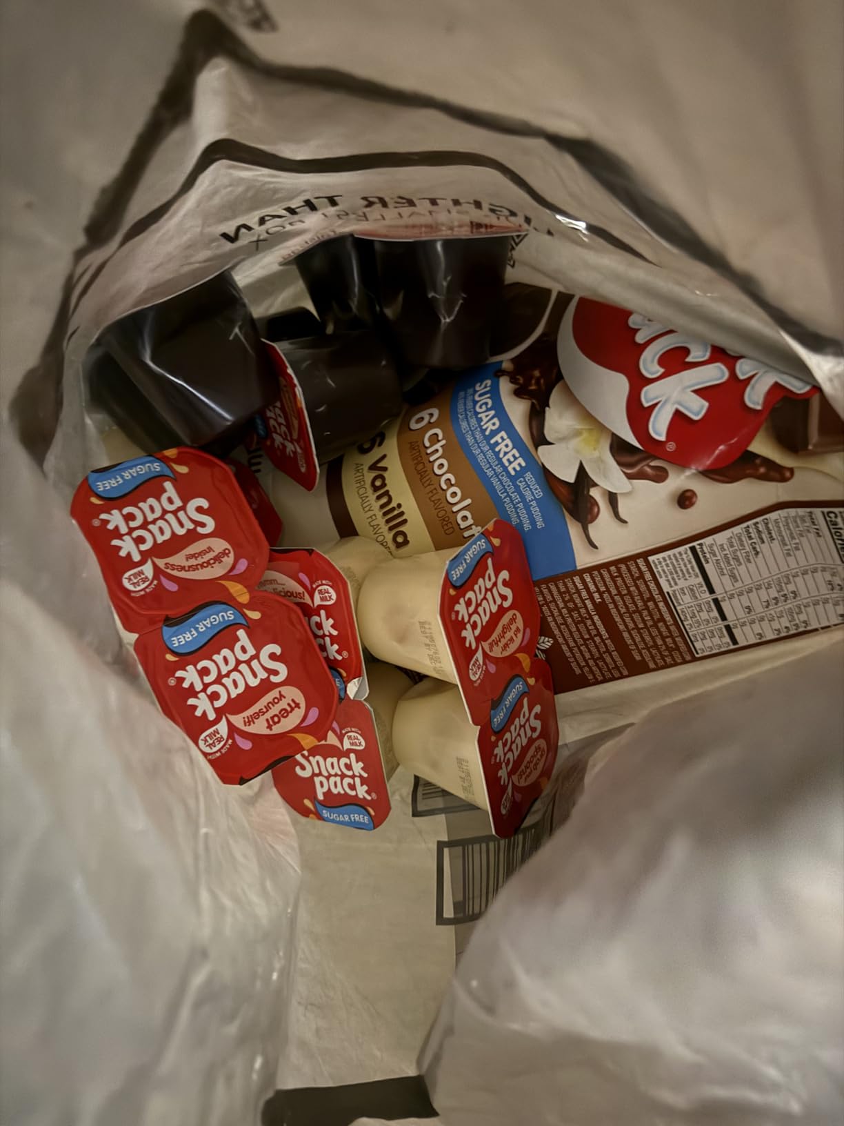Snack Pack Zero Sugar Chocolate and Vanilla Flavored Pudding Cups, 3.25 oz., 12-Count Family Pack customer photo 2
