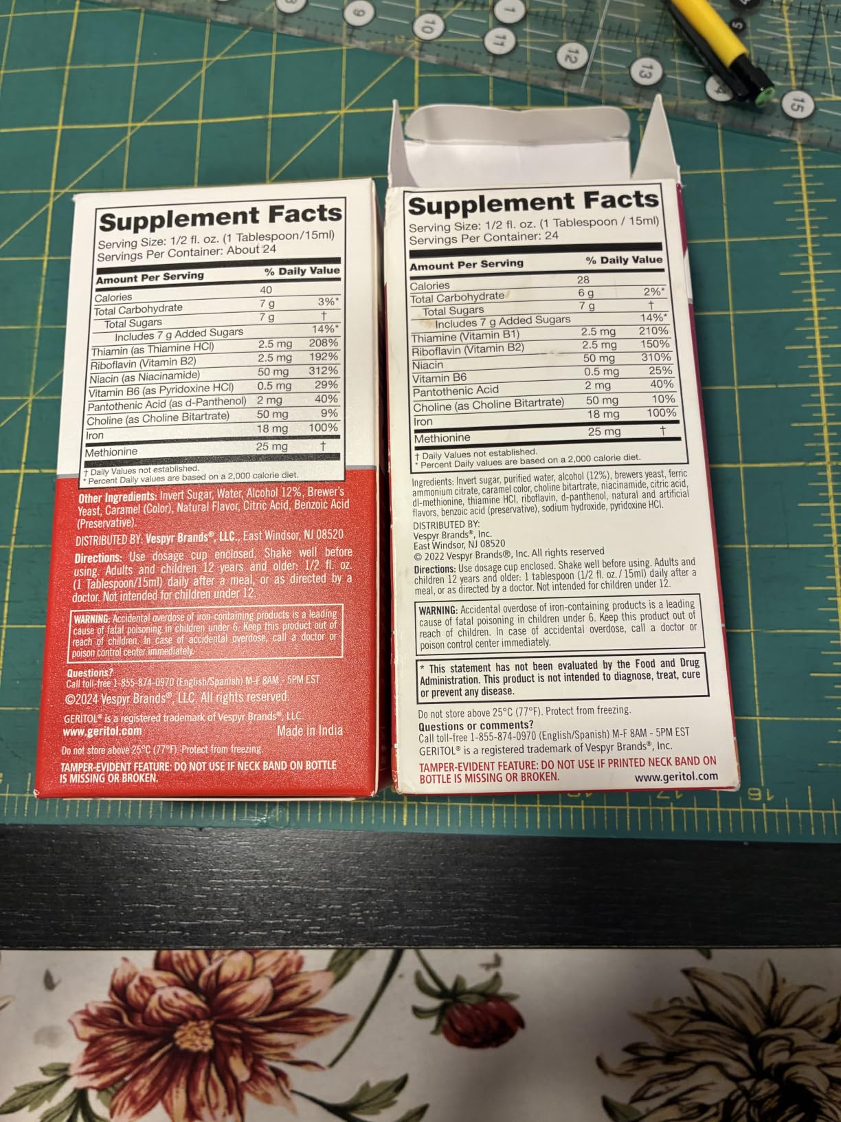 Geritol Liquid Vitamin and Iron Supplement, Energy Support Vitamins, Contains High Potency B-Vitamins and Iron, Easy to Swallow, No Artificial Sweeteners, Non-GMO, 12 Oz customer photo 1