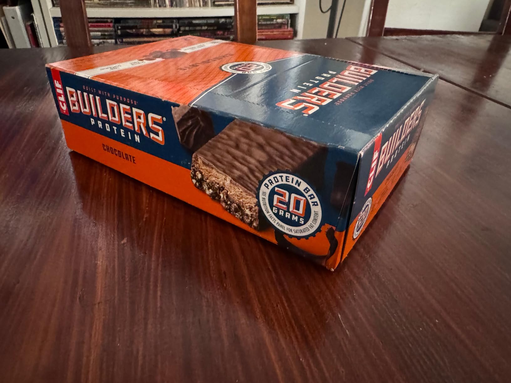 CLIF BUILDERS Protein Bars - Chocolate Flavor - 20g Plant Based Protein - Gluten Free - Non-GMO - Low Glycemic - No Artificial Sweeteners - 2.4 oz. (12 Pack) customer photo 2