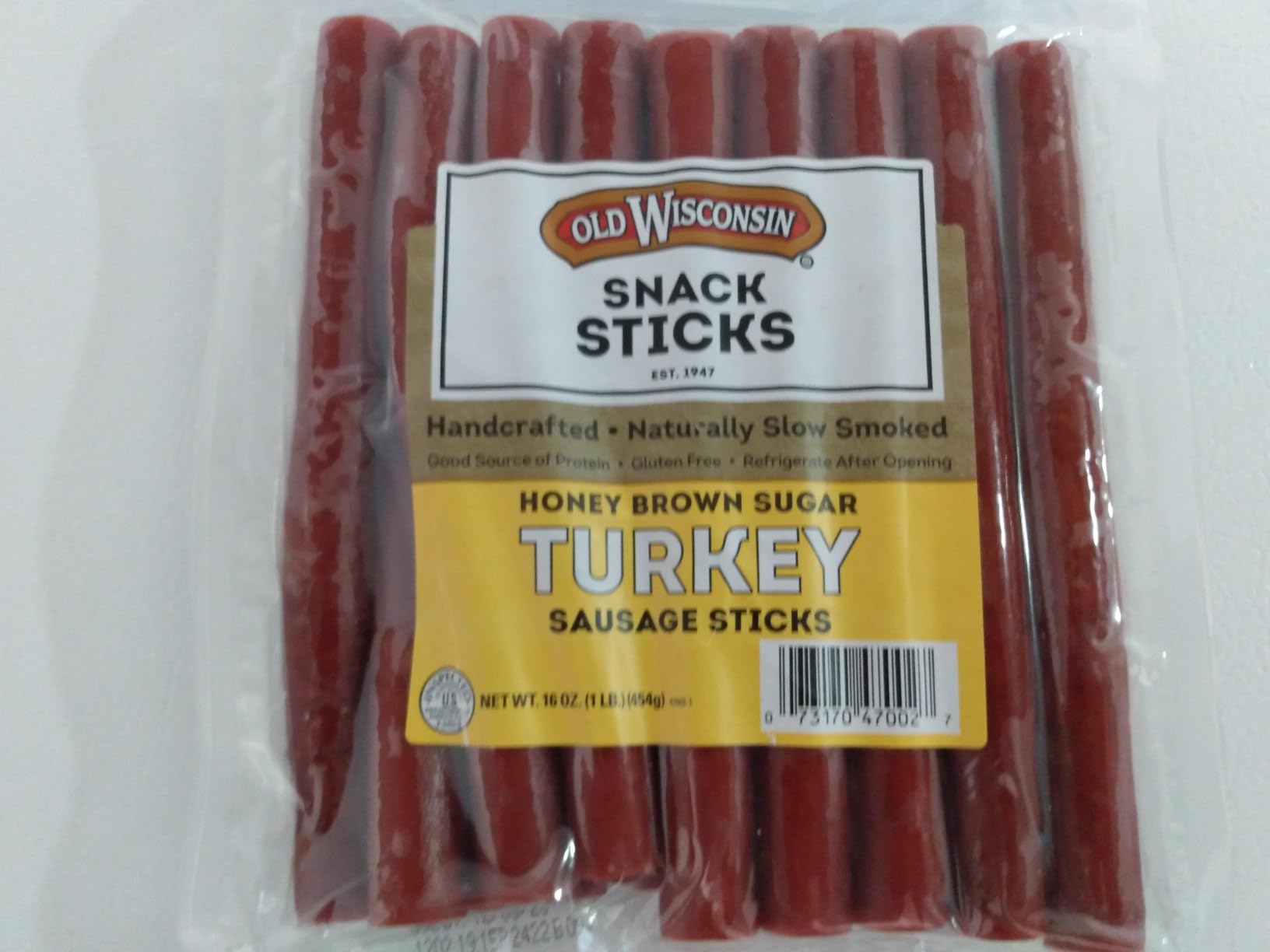 Old Wisconsin Turkey Sausage Snack Sticks, Naturally Smoked, Ready to Eat, High Protein, Low Carb, Keto, Gluten Free, 28 Ounce Resealable Package customer photo 1