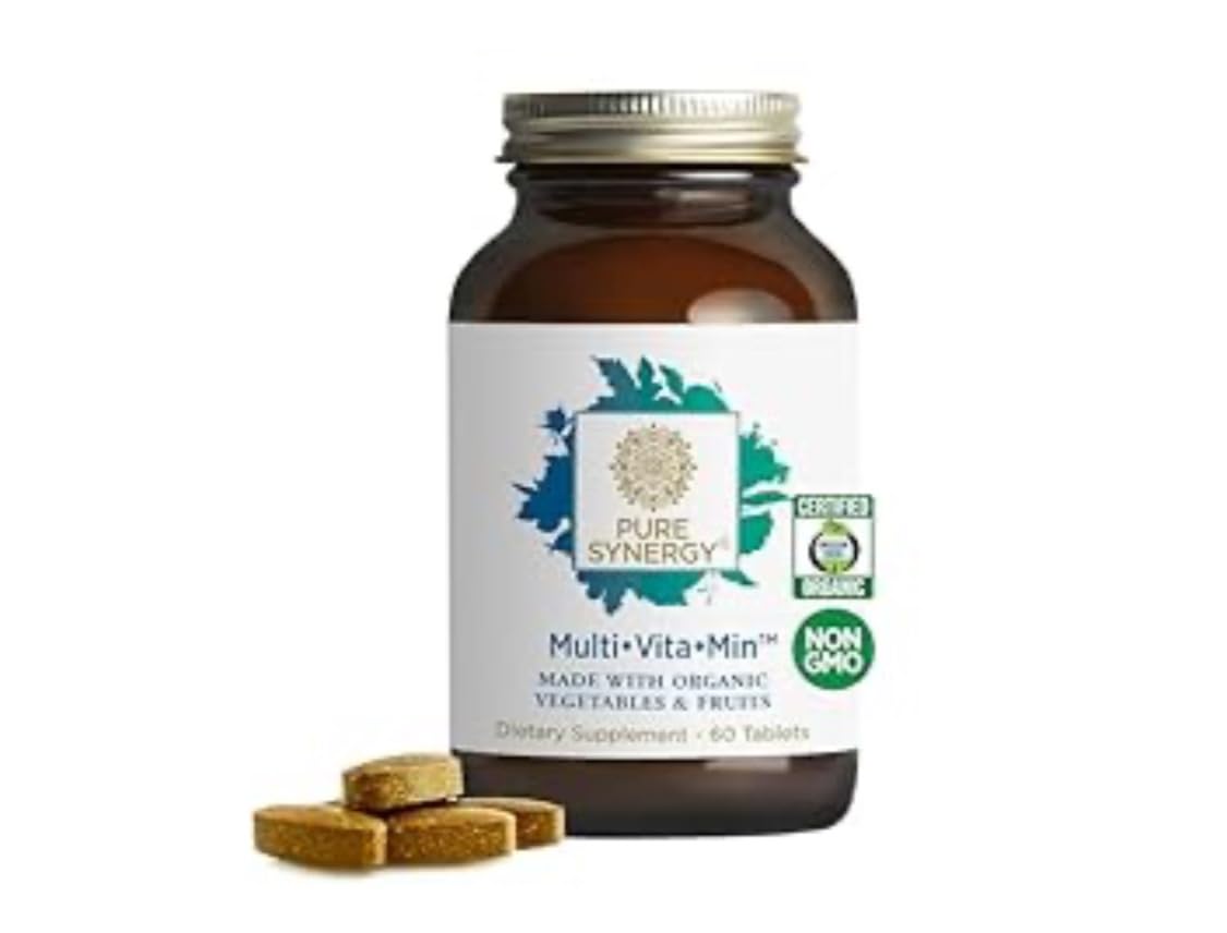 PURE SYNERGY Multi Vita Min | Vegan Multivitamin Made with Organic Whole Foods | Twice Daily Supplement for Men and Women | Core Nutrients for Energy, Mood, Immune, and Bone Health (60 Tablets) customer photo 1