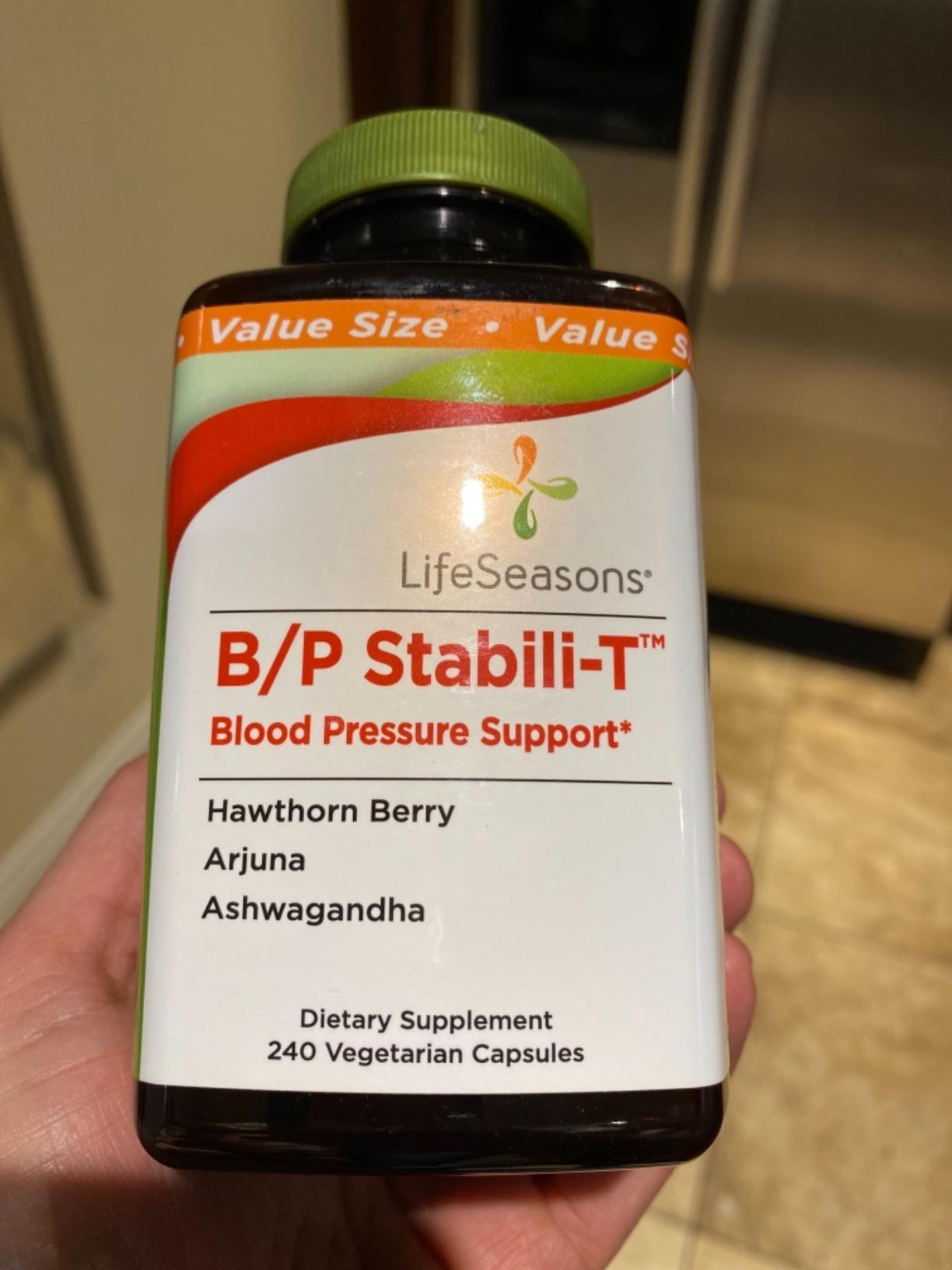 LifeSeasons B/P Stabili-T - Blood Pressure Support - Supplement for Healthy Heart & Circulation - Ashwagandha, Arjuna, Gotu Kola & Hawthorn Berry - 120 Capsules customer photo 2