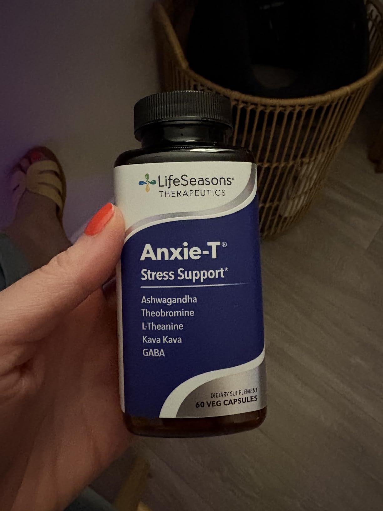 LifeSeasons Anxie-T - Stress Relief Supplement - Supports Mood & Mental Focus - Feel Calm and Relaxed - Eases Tension & Nervousness - Ashwagandha, Kava Kava, GABA & L-Theanine - 60 Capsules customer photo 1