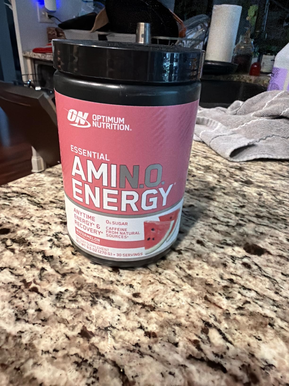 Optimum Nutrition Amino Energy - Pre Workout with Green Tea, BCAA, Amino Acids, Keto Friendly, Green Coffee Extract, Energy Powder - Watermelon, 30 Servings (Packaging May Vary) customer photo 1