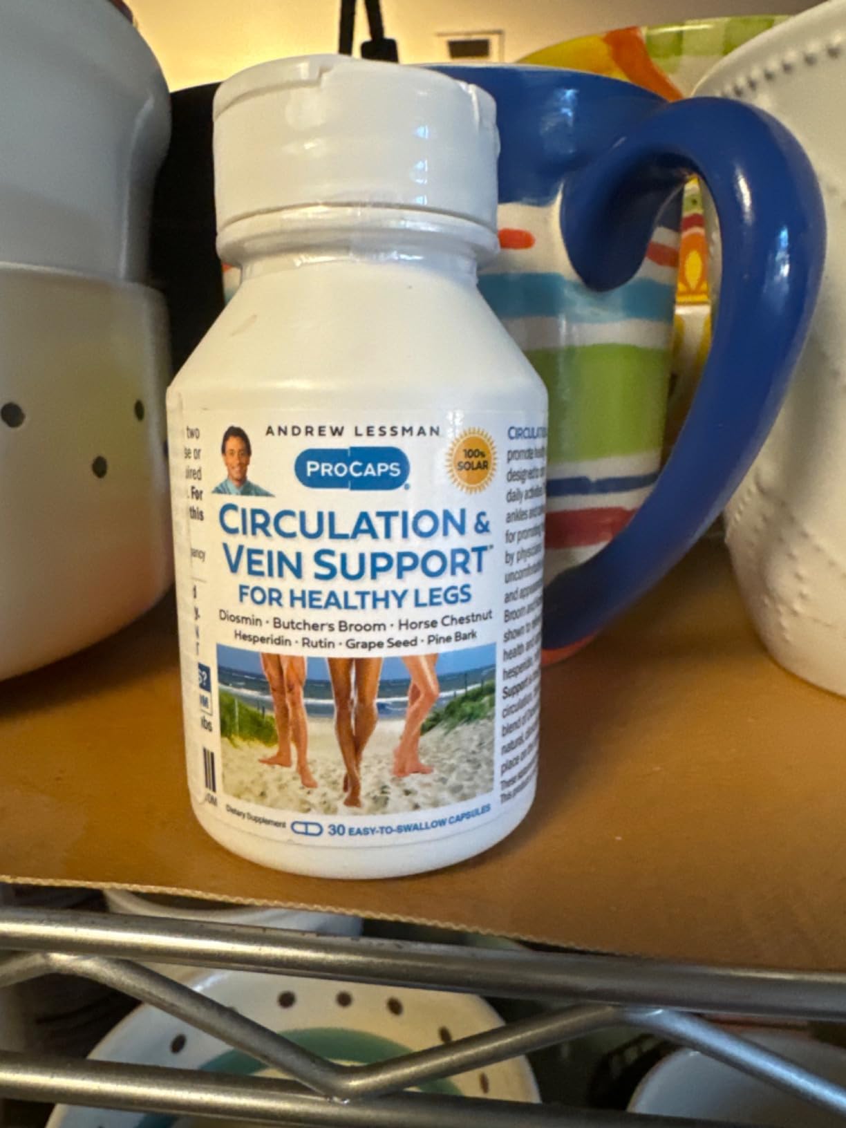 ANDREW LESSMAN Circulation, Vein Support for Healthy Legs 60 Capsules - High Bioactivity Diosmin, Butcher's Broom, Visibly Reduces Swelling and Discomfort in Feet, Ankles, Calves, Legs customer photo 1