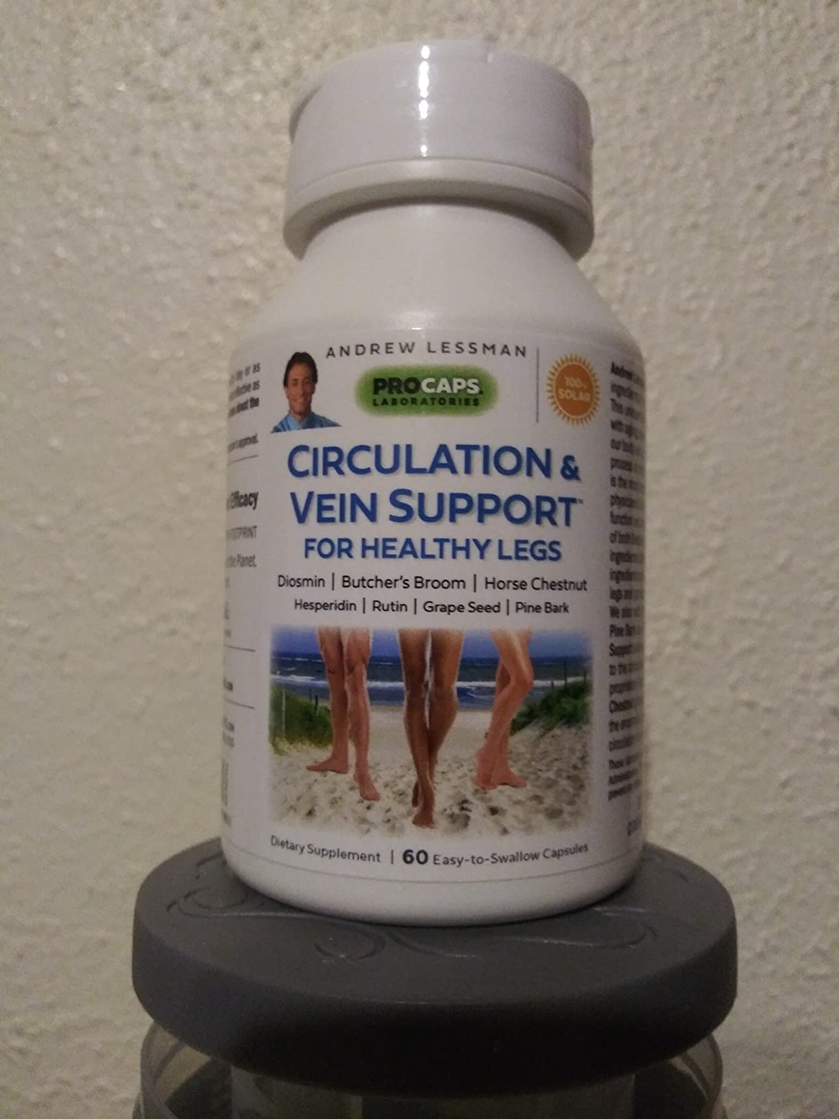 ANDREW LESSMAN Circulation, Vein Support for Healthy Legs 60 Capsules - High Bioactivity Diosmin, Butcher's Broom, Visibly Reduces Swelling and Discomfort in Feet, Ankles, Calves, Legs customer photo 2