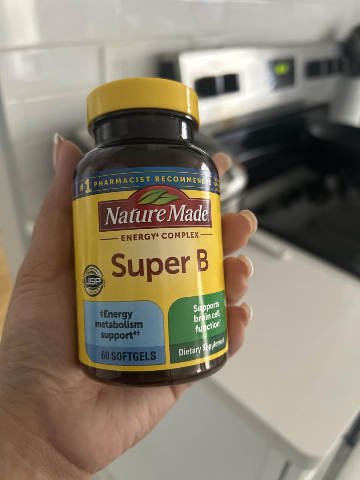 Nature Made Super B Complex Vitamins for Women and Men, Dietary Supplement for Energy Metabolism Support, 60 Softgels, 60 Day Supply customer photo 1