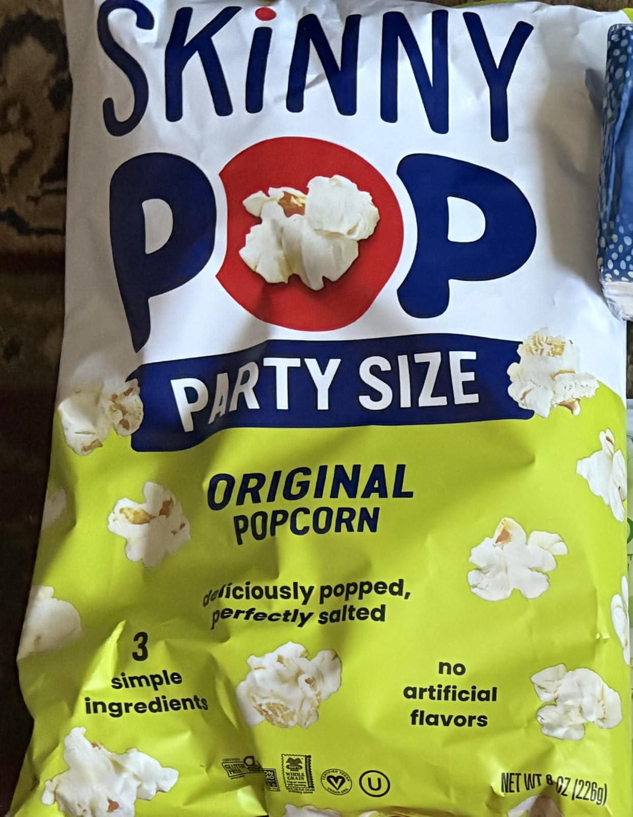SkinnyPop Popcorn, Original, Whole Grain, Dairy-Free Snack, 4.4oz Bag customer photo 1