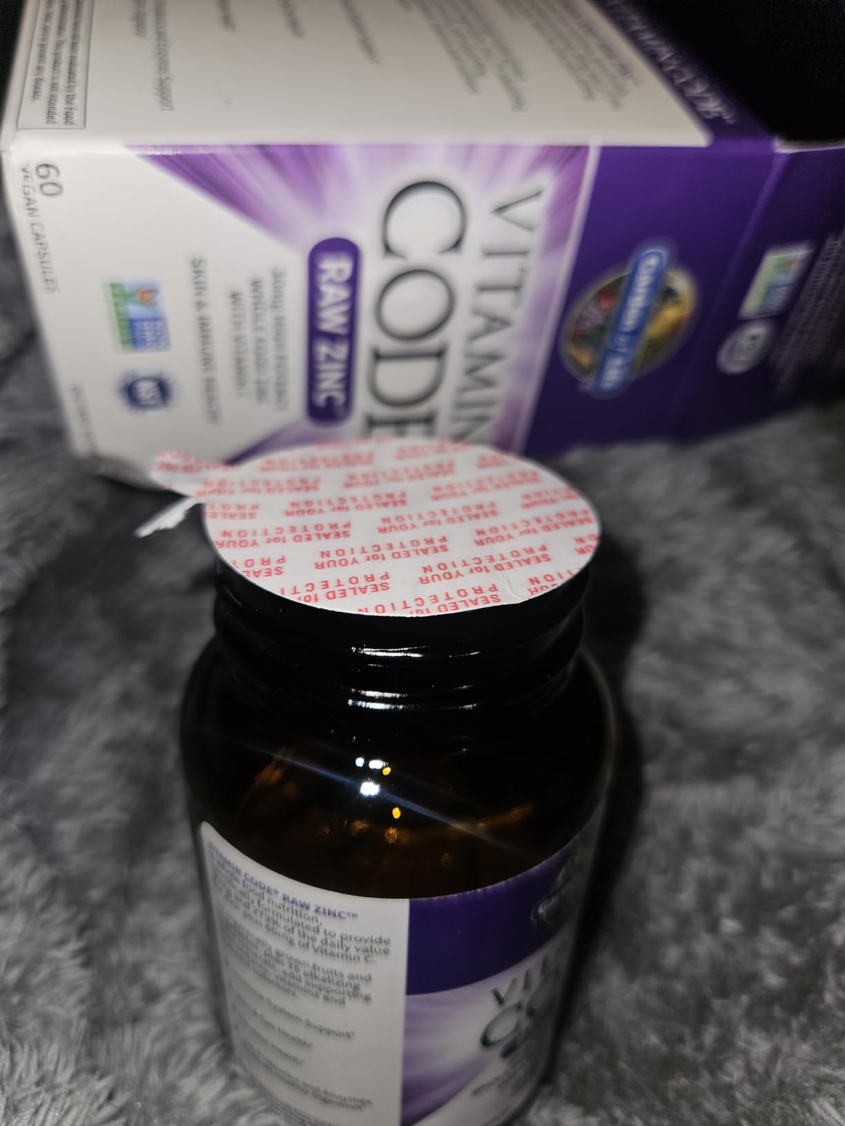 Garden of Life Vitamin Code Raw Zinc Supplement 30mg with Vitamin C, Whole Food Supplement for Immune Support, Skin Health, Eye Health and Prostate Health, 60 Vegan Capsules customer photo 1