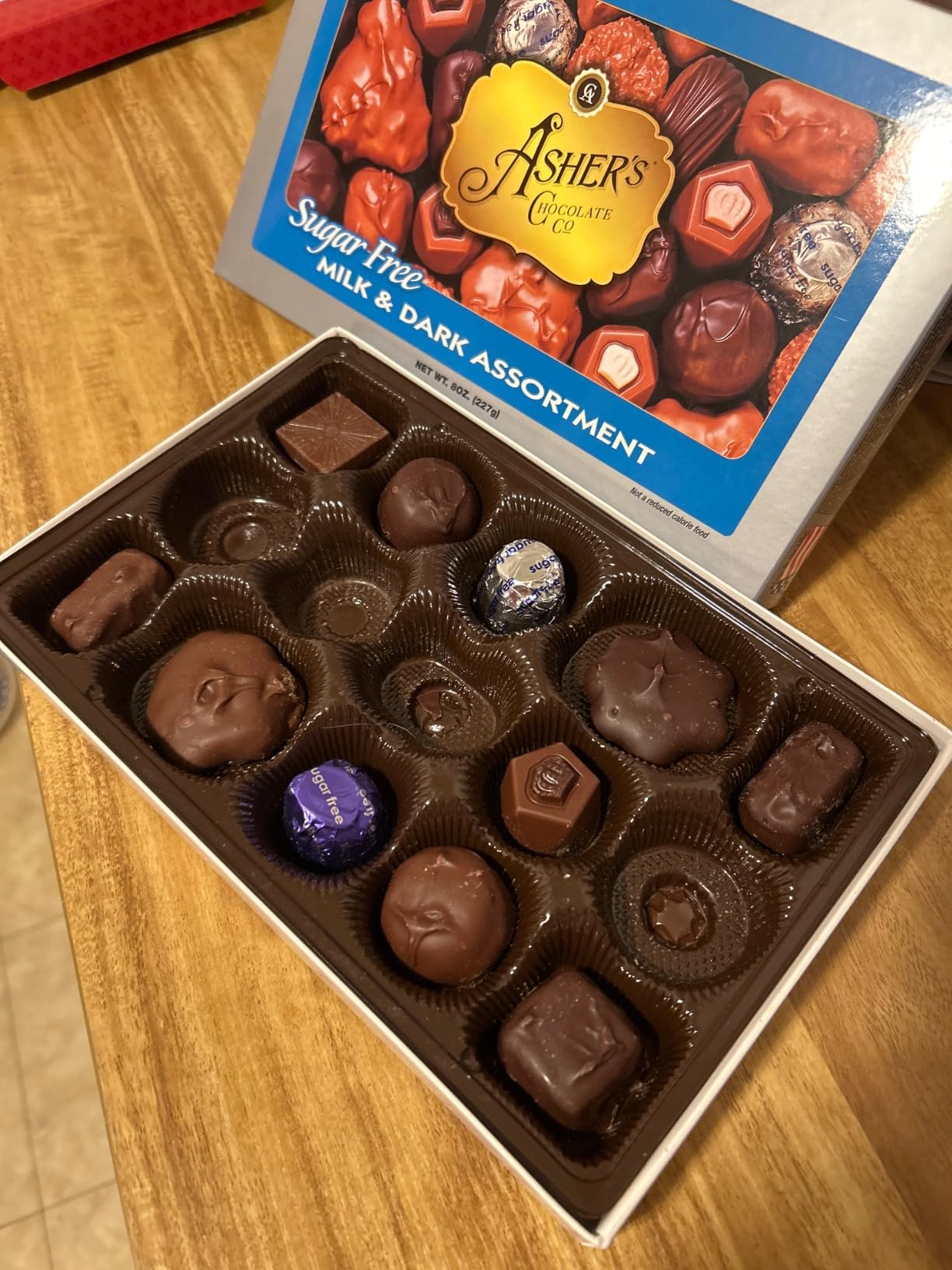Asher's Sugar Free Chocolate Candy Assortment - Kosher, Milk & Dark Chocolates (15 pieces, 8 oz.) customer photo 2