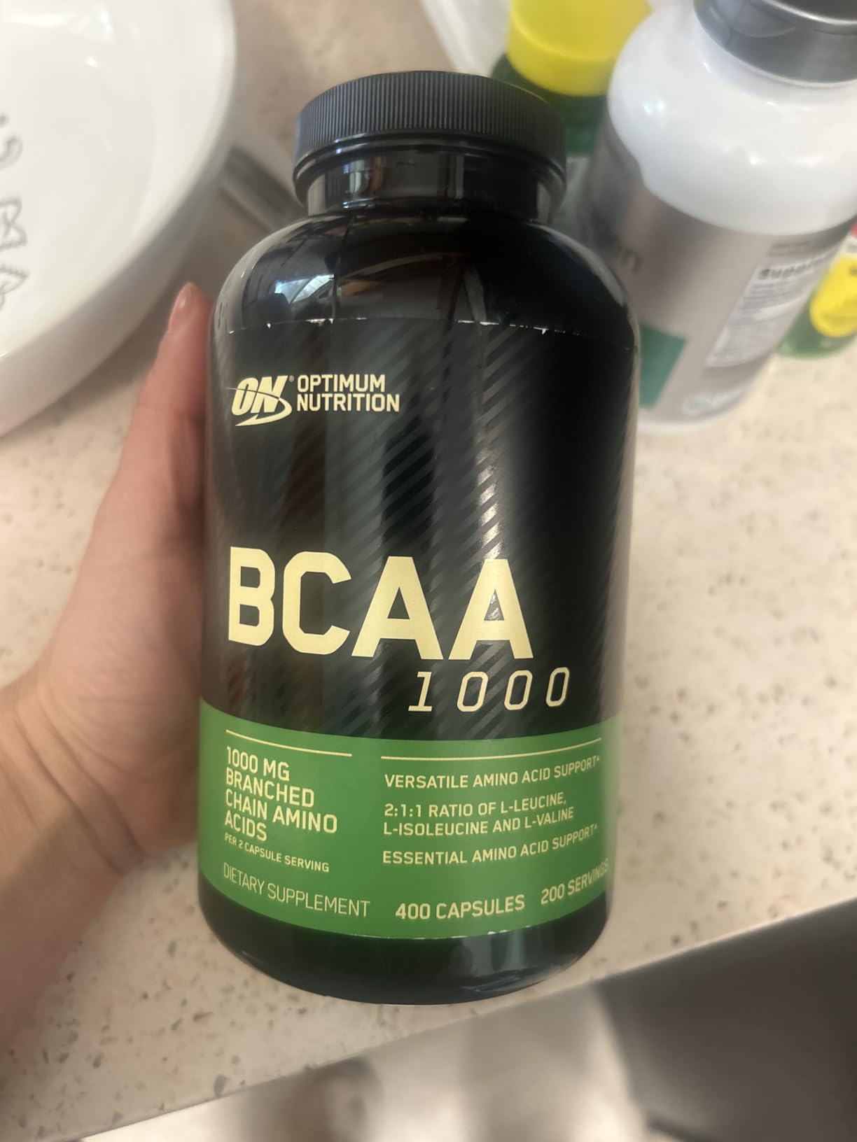 Optimum Nutrition Instantized BCAA Capsules, Keto Friendly Branched Chain Essential Amino Acids, 1000mg, 60 Count customer photo 1