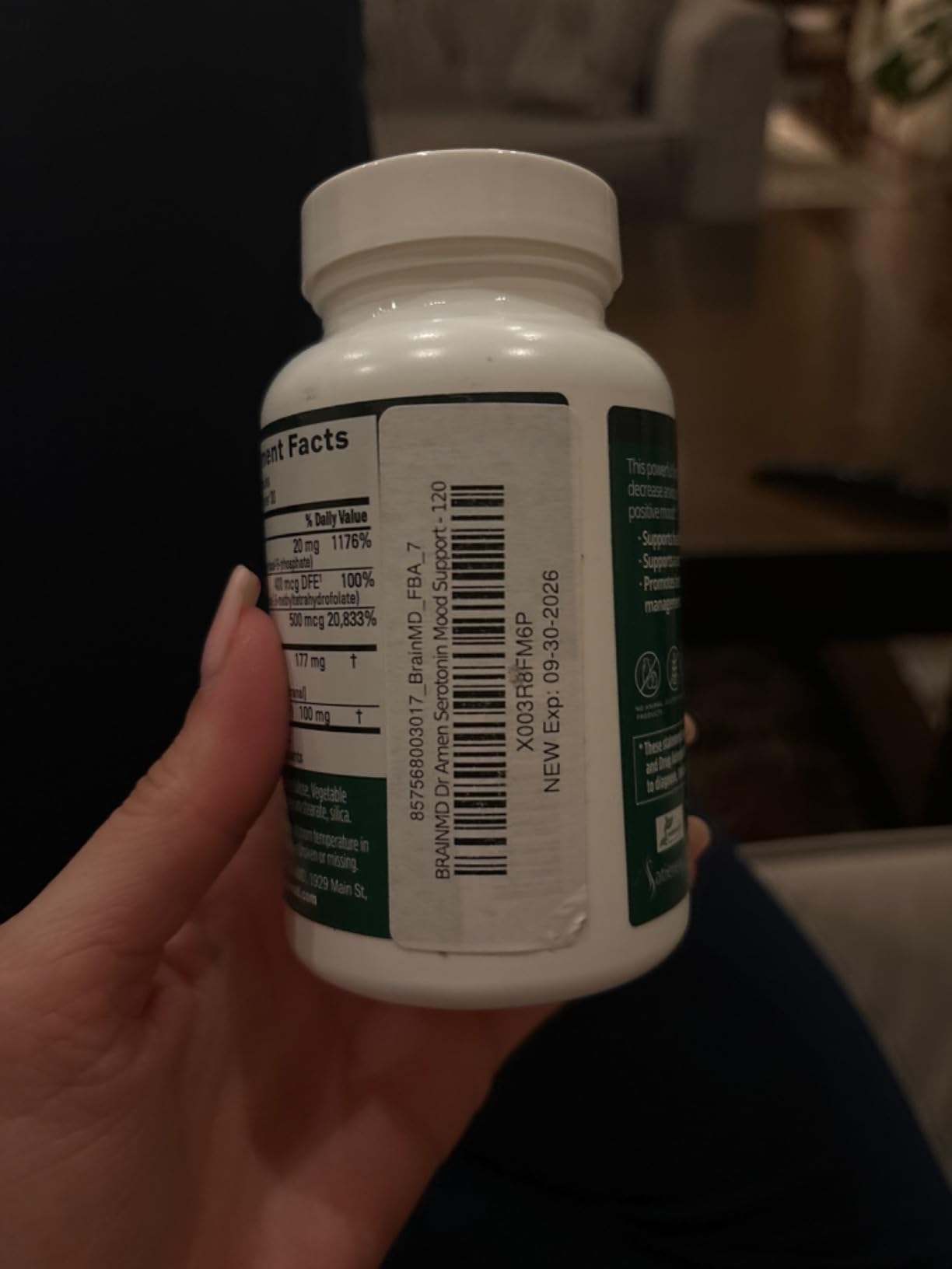 BRAINMD Dr Amen Serotonin Mood Support - 120 Capsules - Supports Healthy Serotonin Balance - Gluten Free - 30 Servings customer photo 2