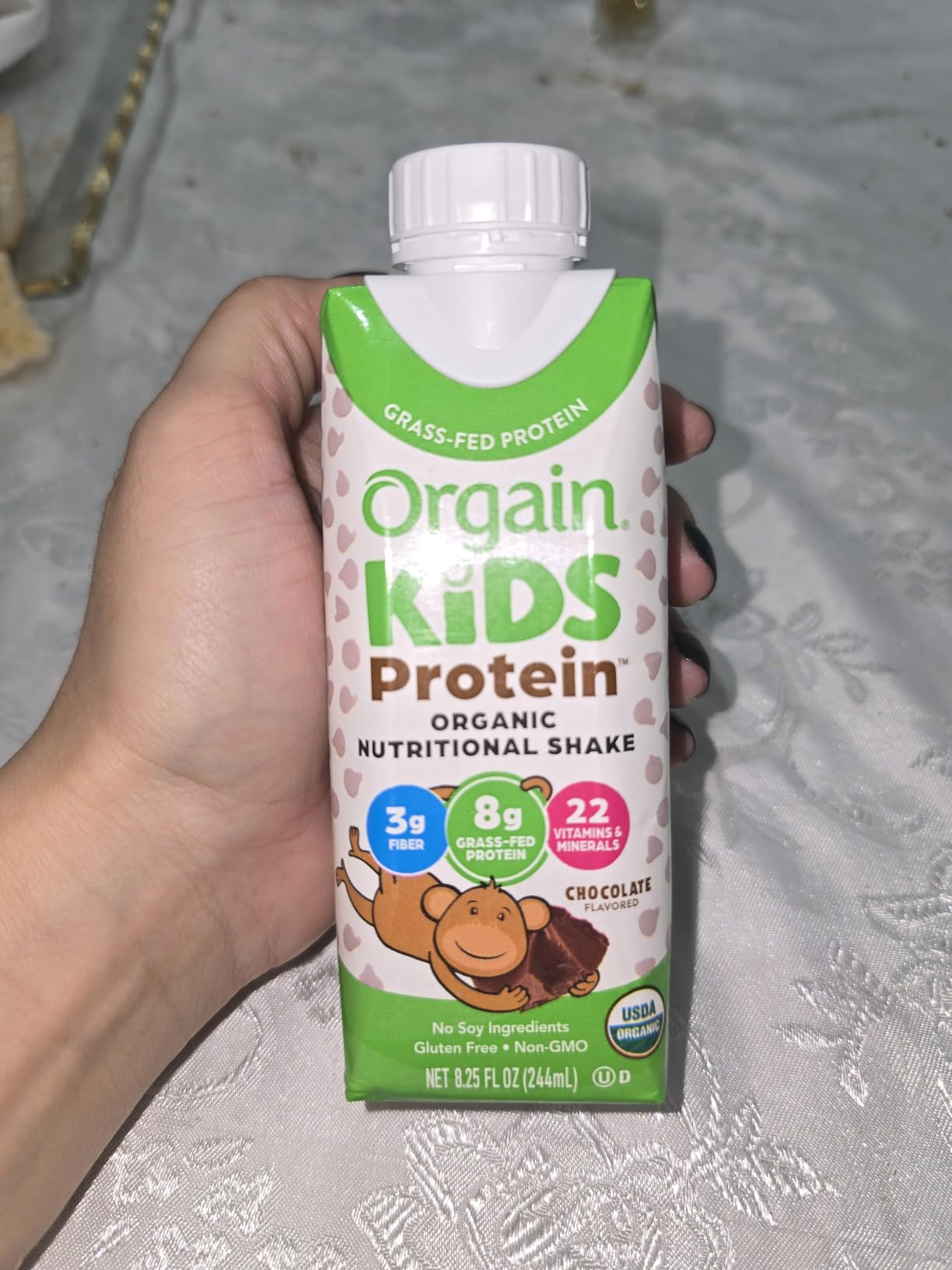 Orgain Organic Kids Nutritional Dairy Protein Shakes, Chocolate, Healthy Kids Snacks, 8g Grass-Fed Protein, 3g Fiber, 22 Vitamins & Minerals, No Soy Ingredients, Non-GMO, 8.25 Fl Oz, Pack of 12 customer photo 2