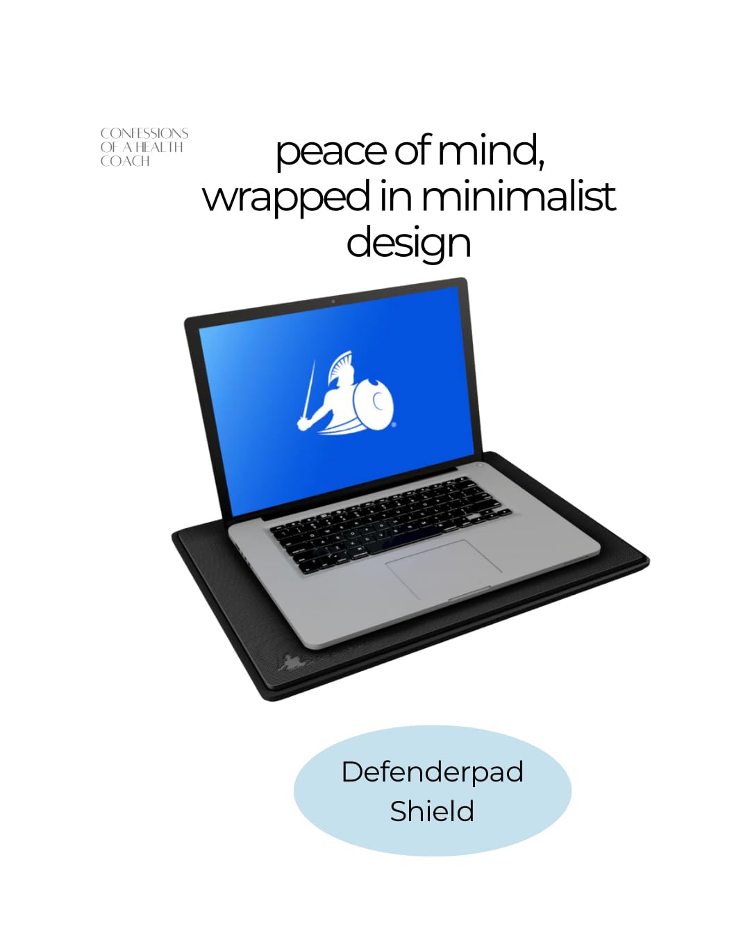 DefenderShield Laptop Pad for EMF Protection - DefenderPad EMF Blocker Pad that Protects from Heat, Battery & Wireless RF Emissions - Durable, Non-Slip Design for Laptops Up to 17 inch - Black customer photo 1