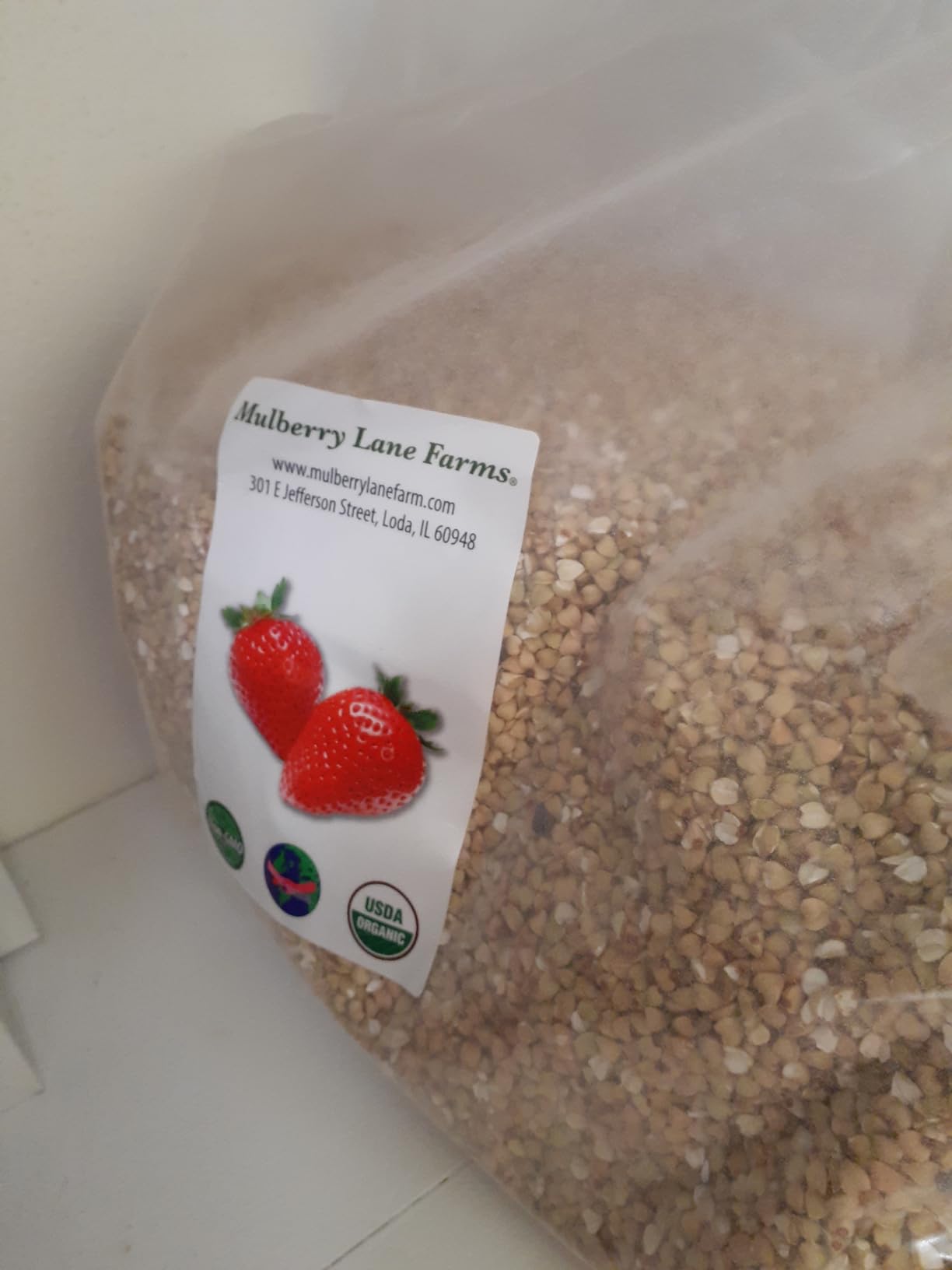 Buckwheat, 5 Pounds USDA Certified Organic, Non-GMO, Hulled, Whole, (Groats) Bulk, Product of USA, Mulberry Lane Farms customer photo 1