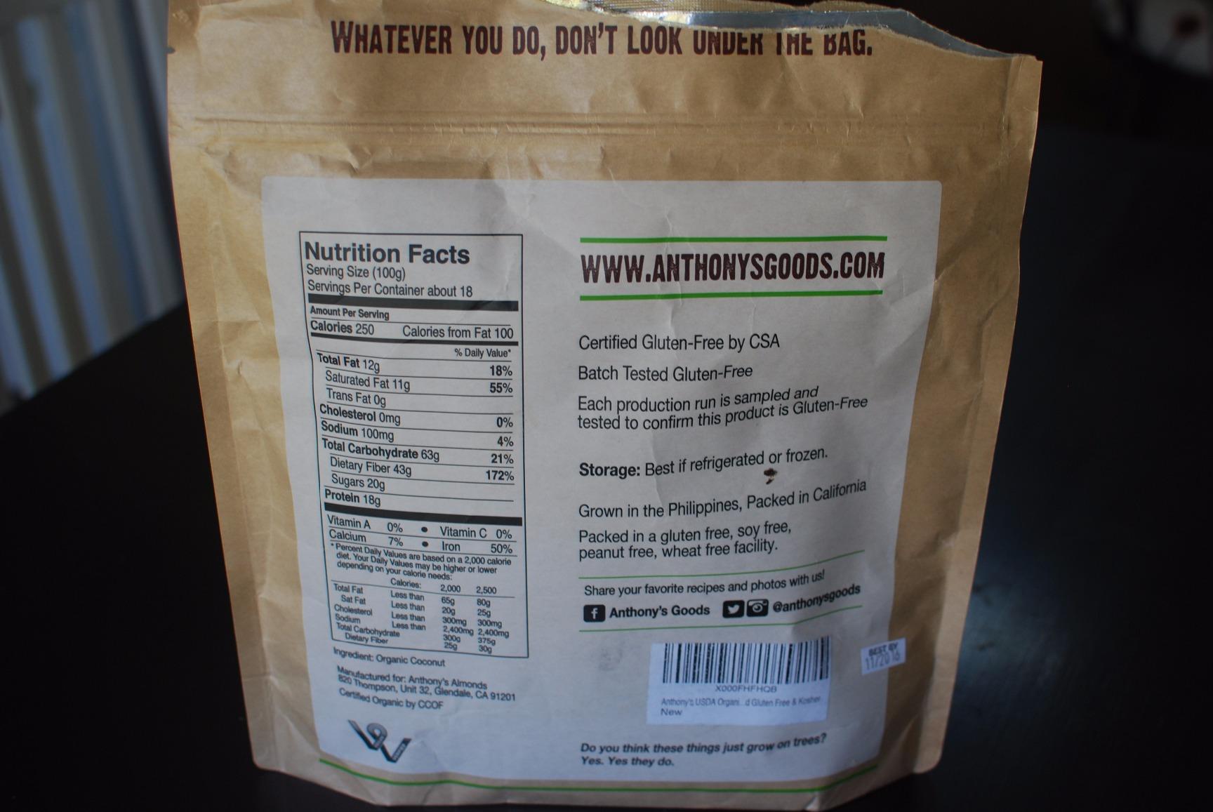 Anthony's Organic Coconut Flour, 4 lb, Batch Tested Gluten Free, Non GMO, Vegan, Keto Friendly customer photo 2