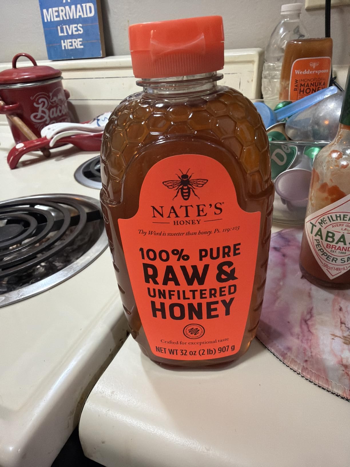 Nate's 100% Pure, Raw & Unfiltered Honey - Award-Winning Taste, 32oz. Squeeze Bottle customer photo 1