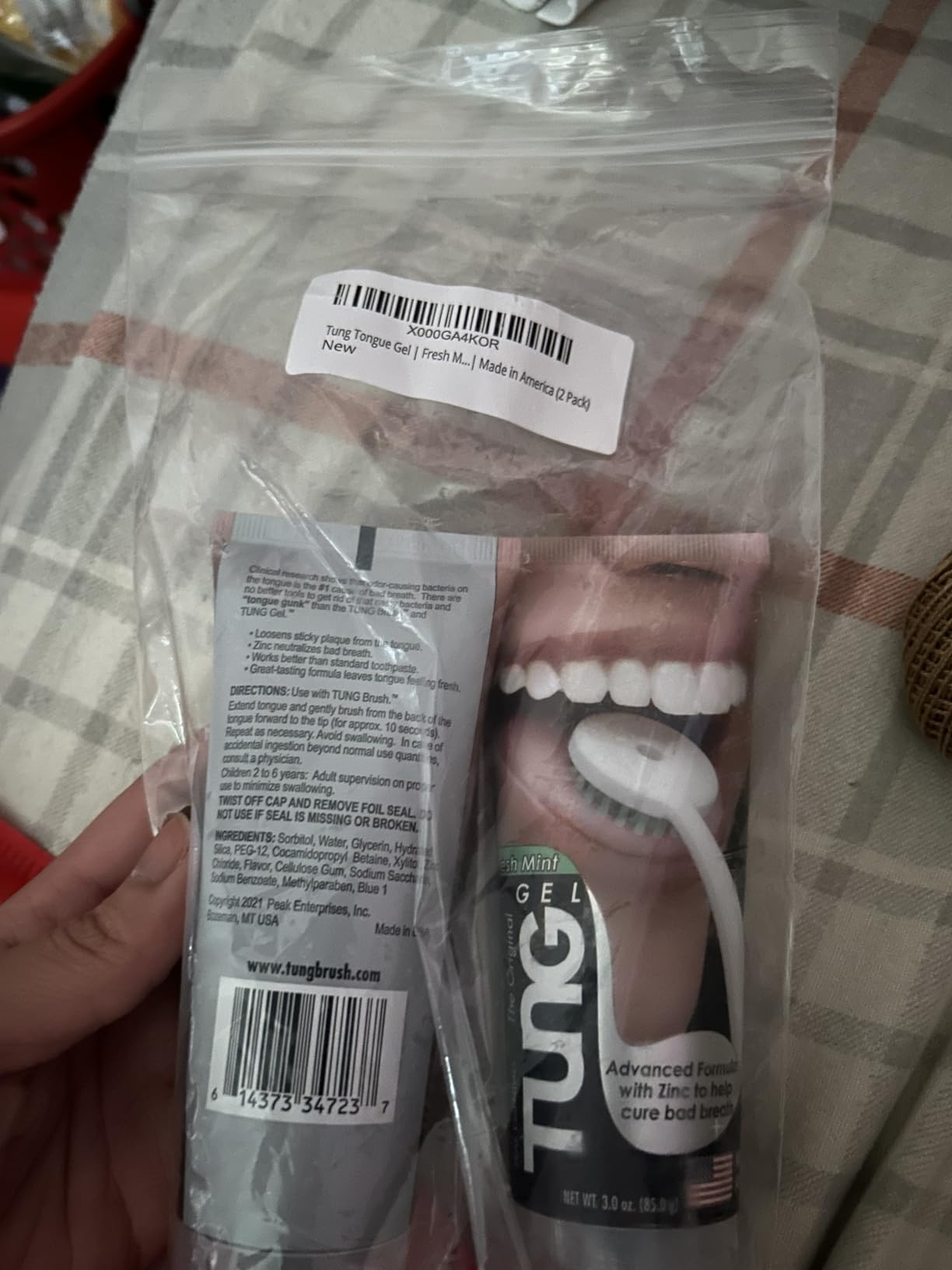 Tung Tongue Gel, Fresh Mint Tongue Cleaner Paste, Bad Breath Odor Eliminator, Halitosis Defense, BPA Free, USA Made (2-Pack) customer photo 1