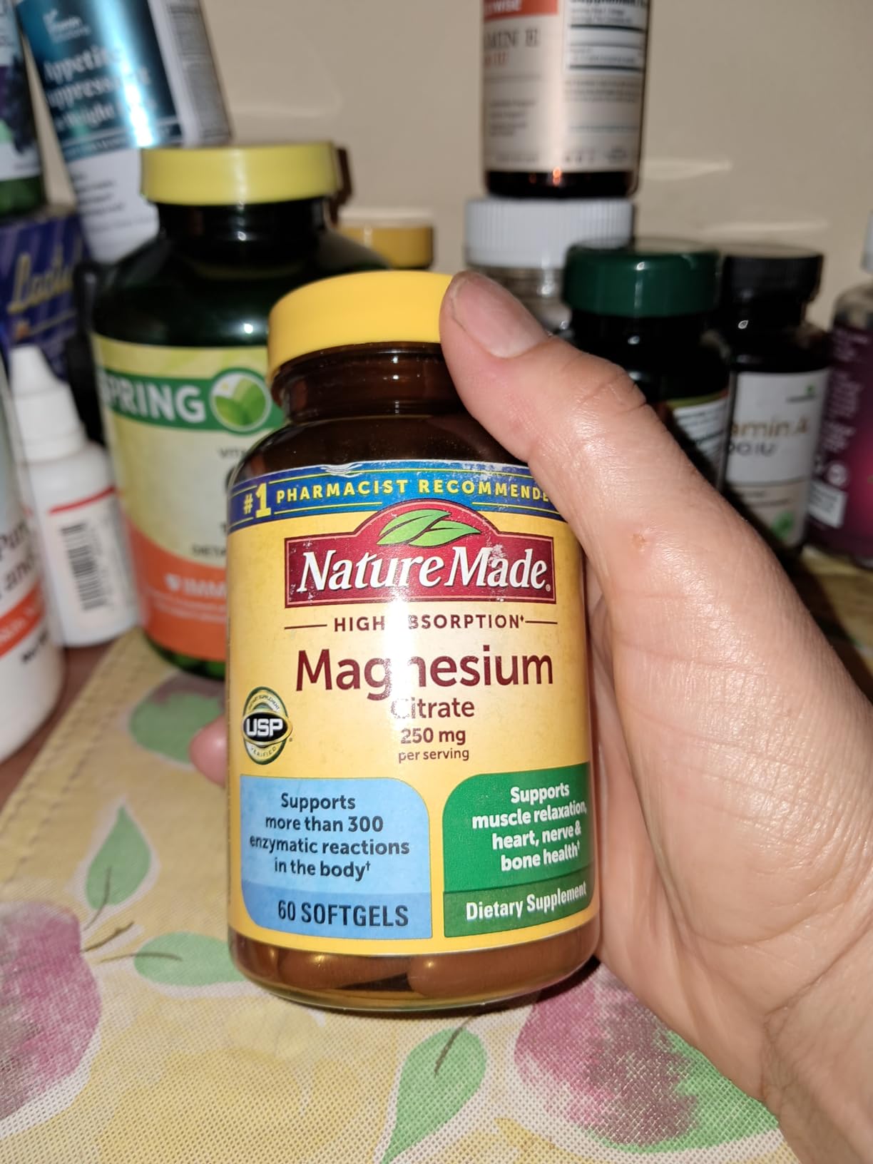 Nature Made Magnesium Citrate 250 mg per serving, Magnesium Supplements for Men and Women, Support for Muscle, Nerve, Bone and Heart, 120 Softgels, 60 Day Supply customer photo 2