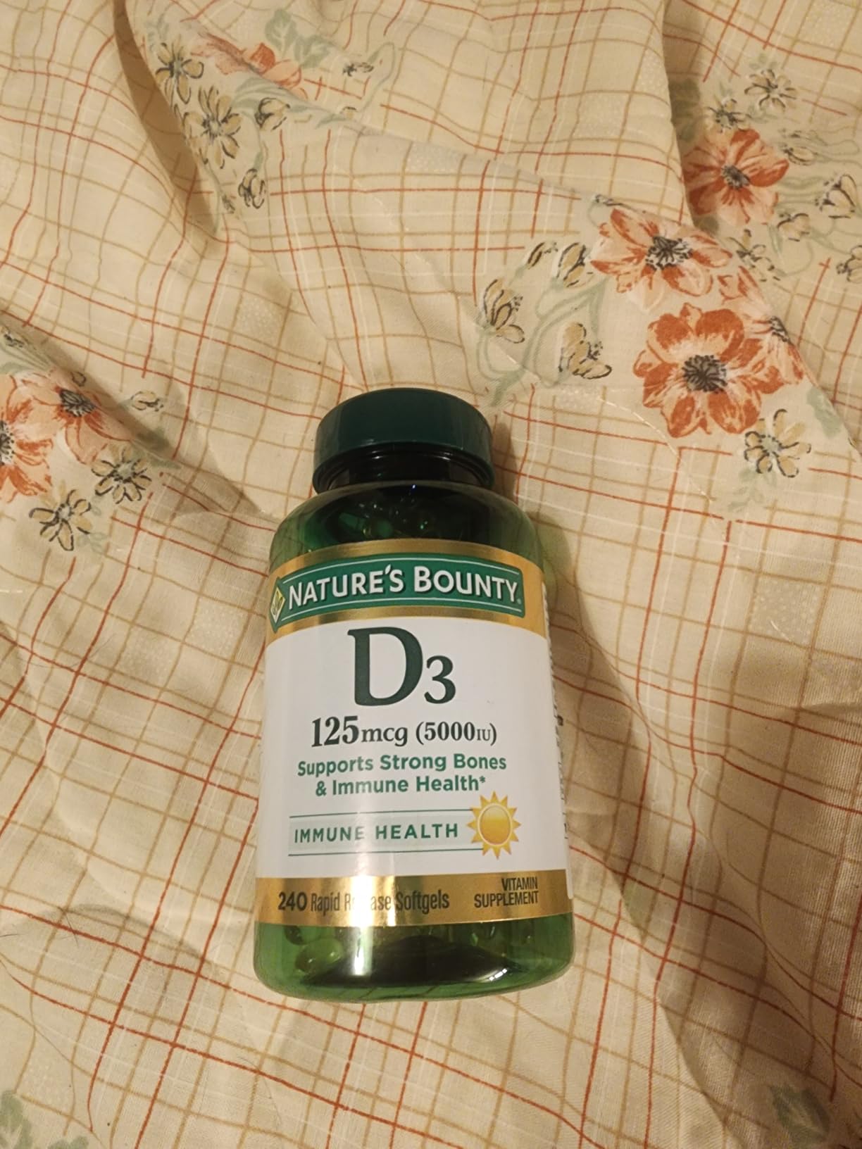 Nature's Bounty Vitamin D3 5000 IU Softgels, Rapid Release, Immune Support, Vitamin D Supplements, 240 Ct customer photo 2