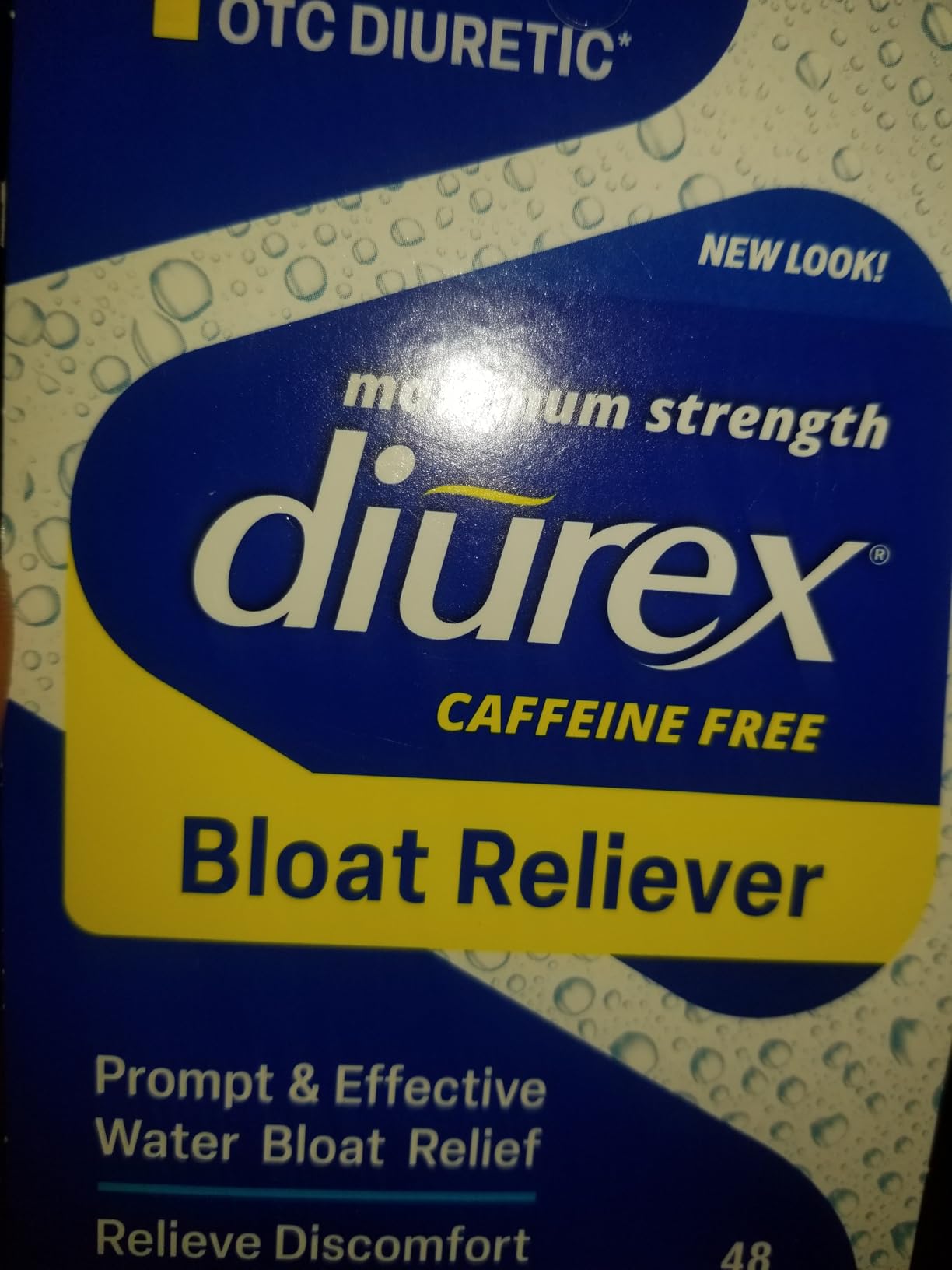 Diurex Caffeine-Free Bloat Relief, Maximum Strength, Relieve Water Bloat Discomfort, Up to 6 Hours of Relief, 48 Count customer photo 1