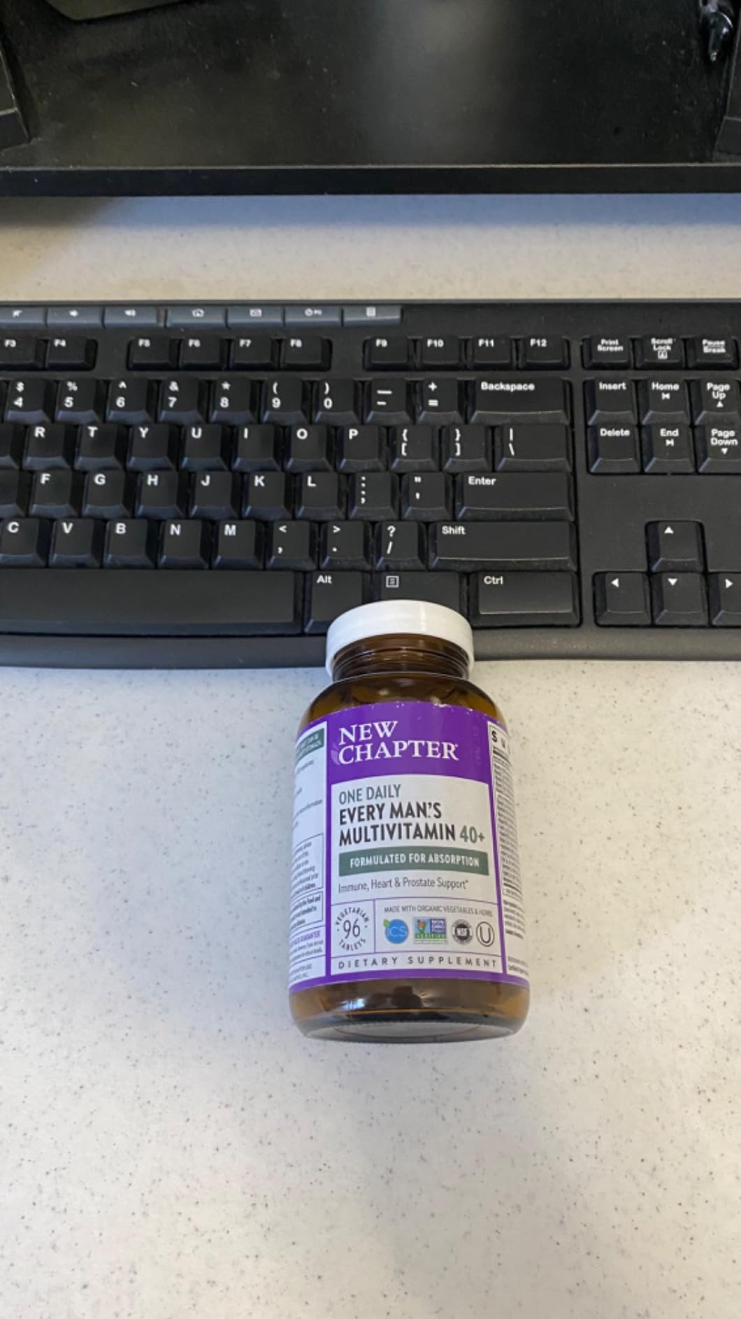 New Chapter One Daily Every Man's Multivitamin 40+ - Offers Eyesight, Immune System & Cellular Energy Support* - Contains Vitamin C, Saw Palmetto & More - Gluten Free & Vegetarian - 96 Tablets customer photo 1
