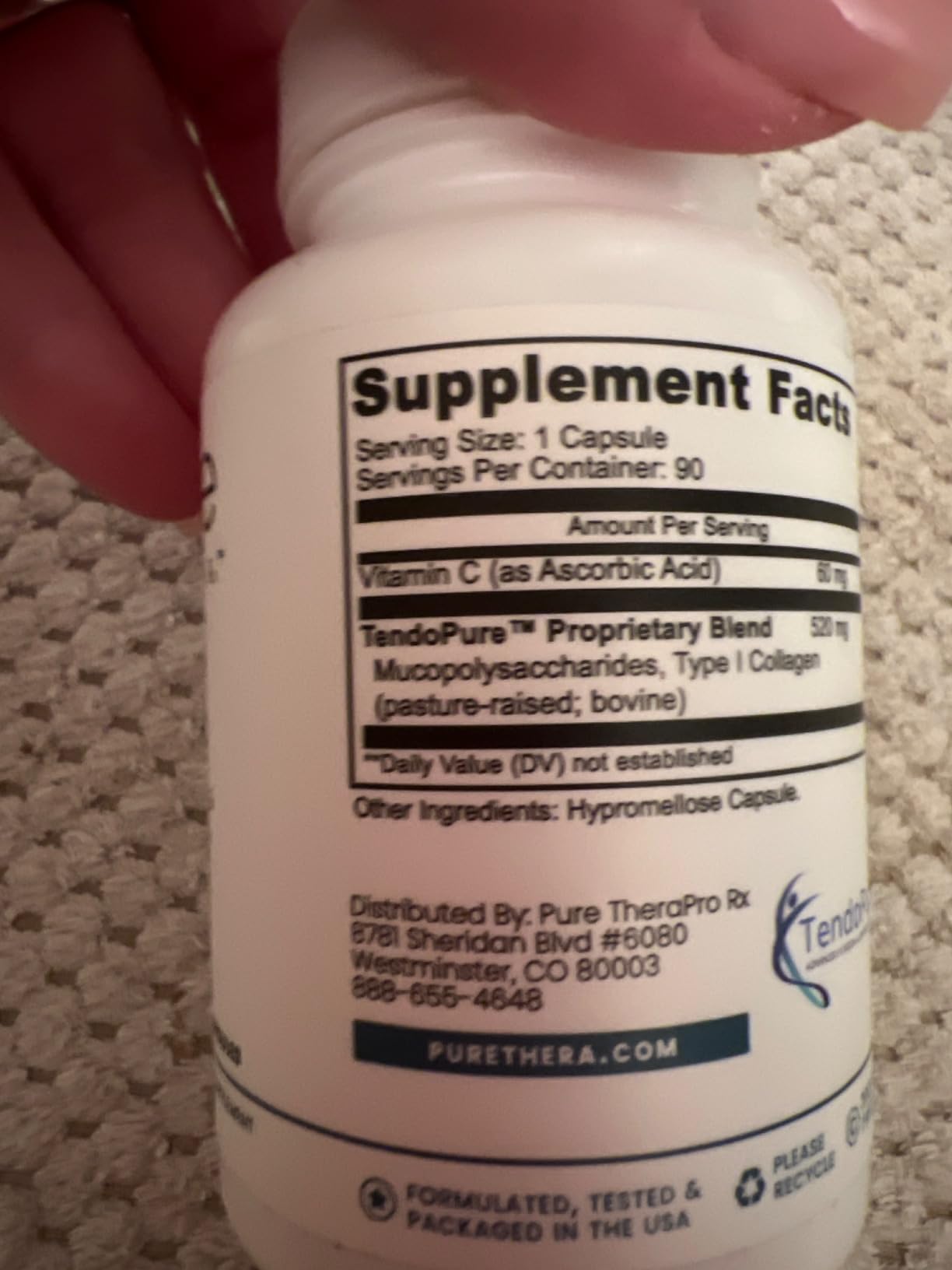 Pure Therapro Rx Acute Injury | Tendon & Ligament Support | Convenient Once a Day Clinical Dose | Supports Tendon Health, Movement & Physical Function | Pharm-Grade (90 Capsules) customer photo 1