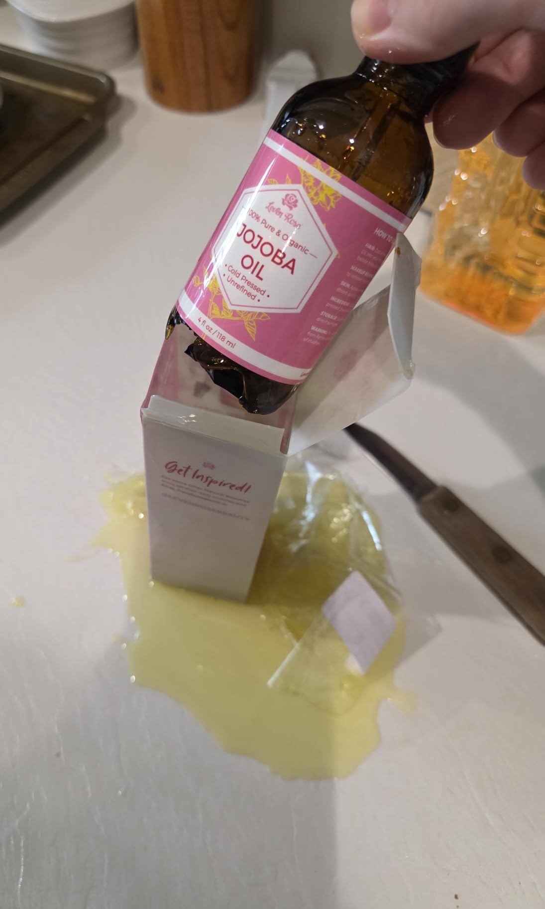 Leven Rose Jojoba Oil Organic, Pure Cold Pressed Carrier Oil, Natural Unrefined Moisturizer for Skin Hair and Nails 4 oz customer photo 2