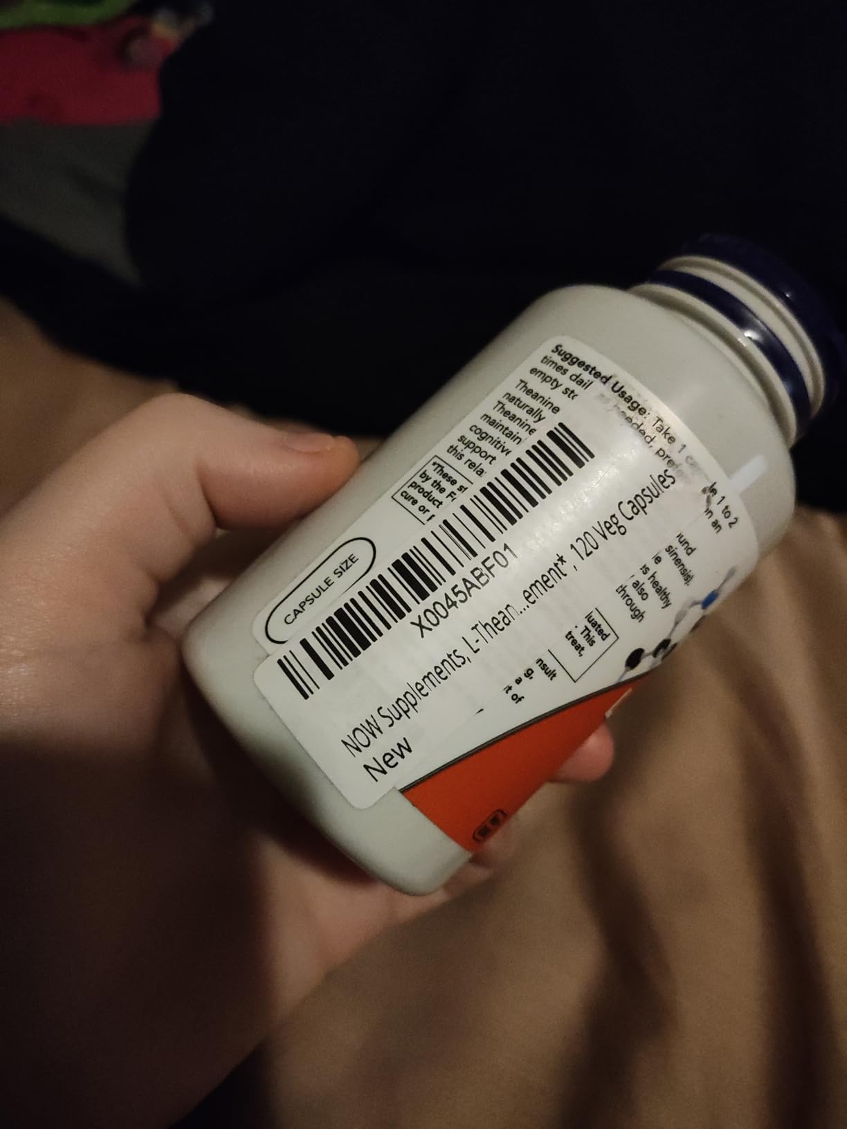 NOW Foods Supplements, L-Theanine 200 mg with Inositol, Stress Management*, 120 Veg Capsules customer photo 2