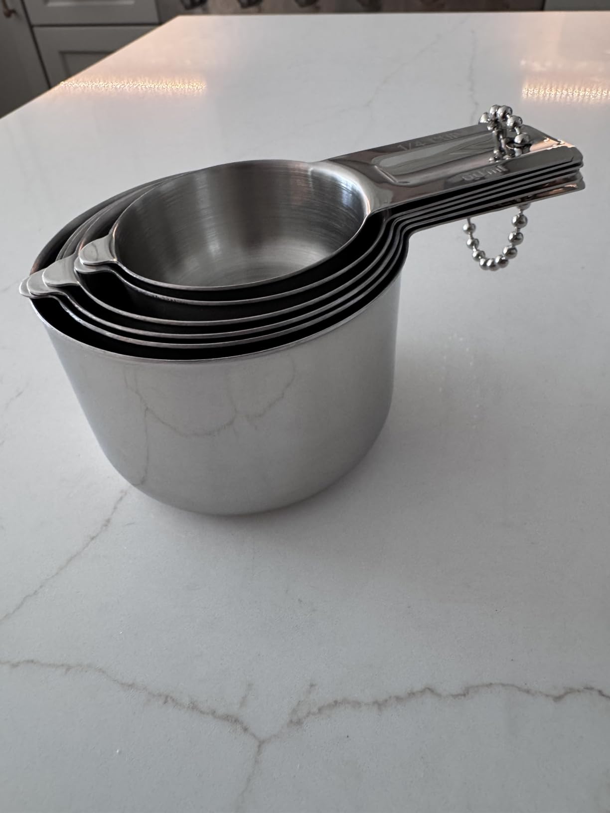 Bellemain One-Piece Stainless Steel Measuring Cups Set of 6 - Nesting Metal Measuring Cups for Kitchen - Dry & Liquid Measurements (ML & OZ) customer photo 1