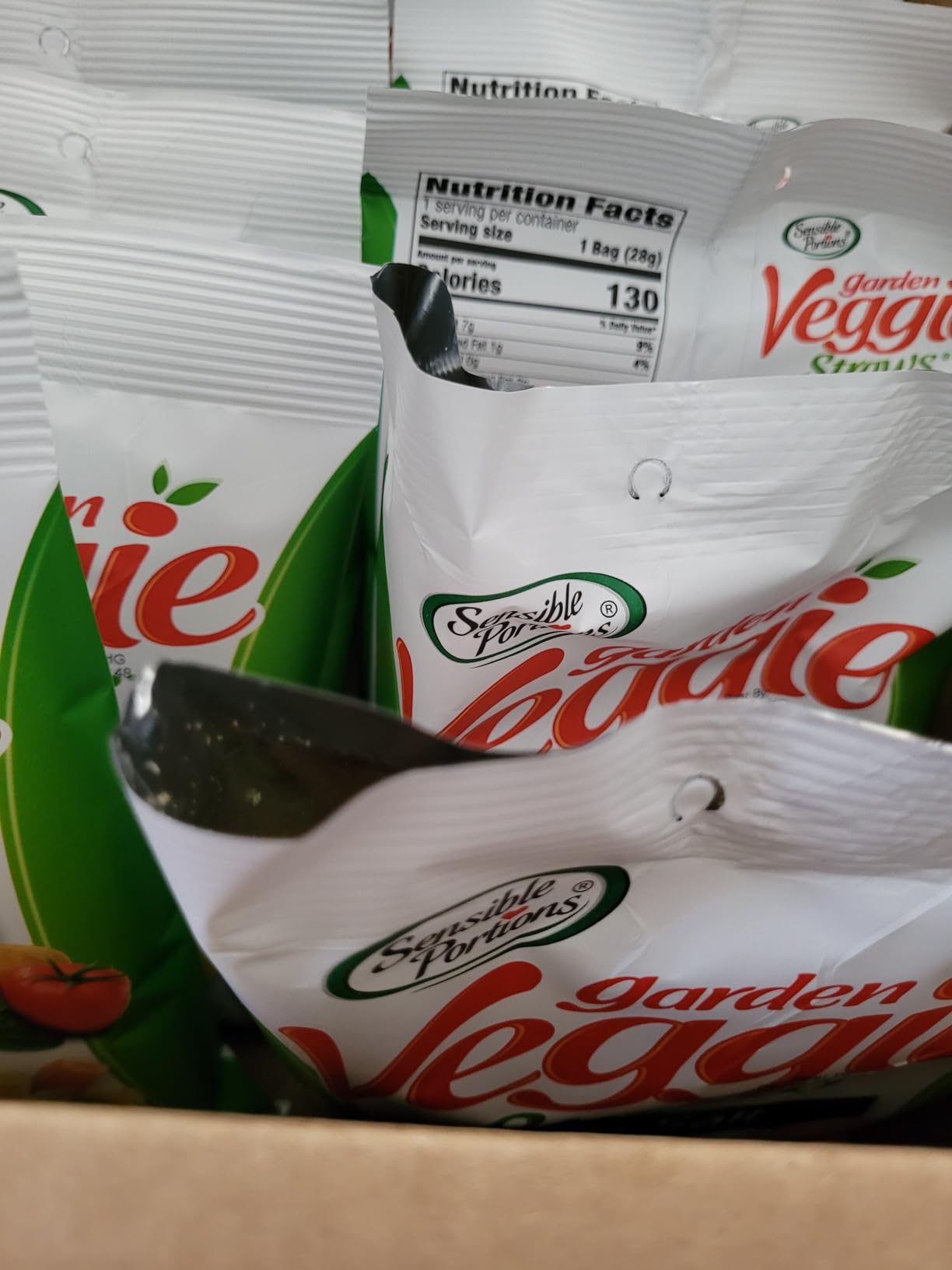 Sensible Portions Garden Veggie Snacks - Veggie Straws, Gluten Free, Snack Size Sea Salt, 1 Oz (Pack of 24) customer photo 1