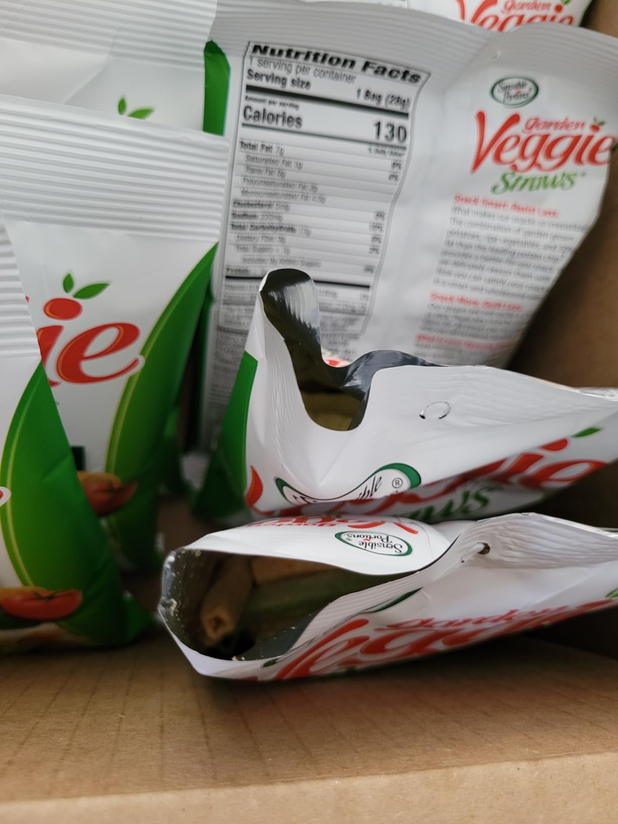 Sensible Portions Garden Veggie Snacks - Veggie Straws, Gluten Free, Snack Size Sea Salt, 1 Oz (Pack of 24) customer photo 2