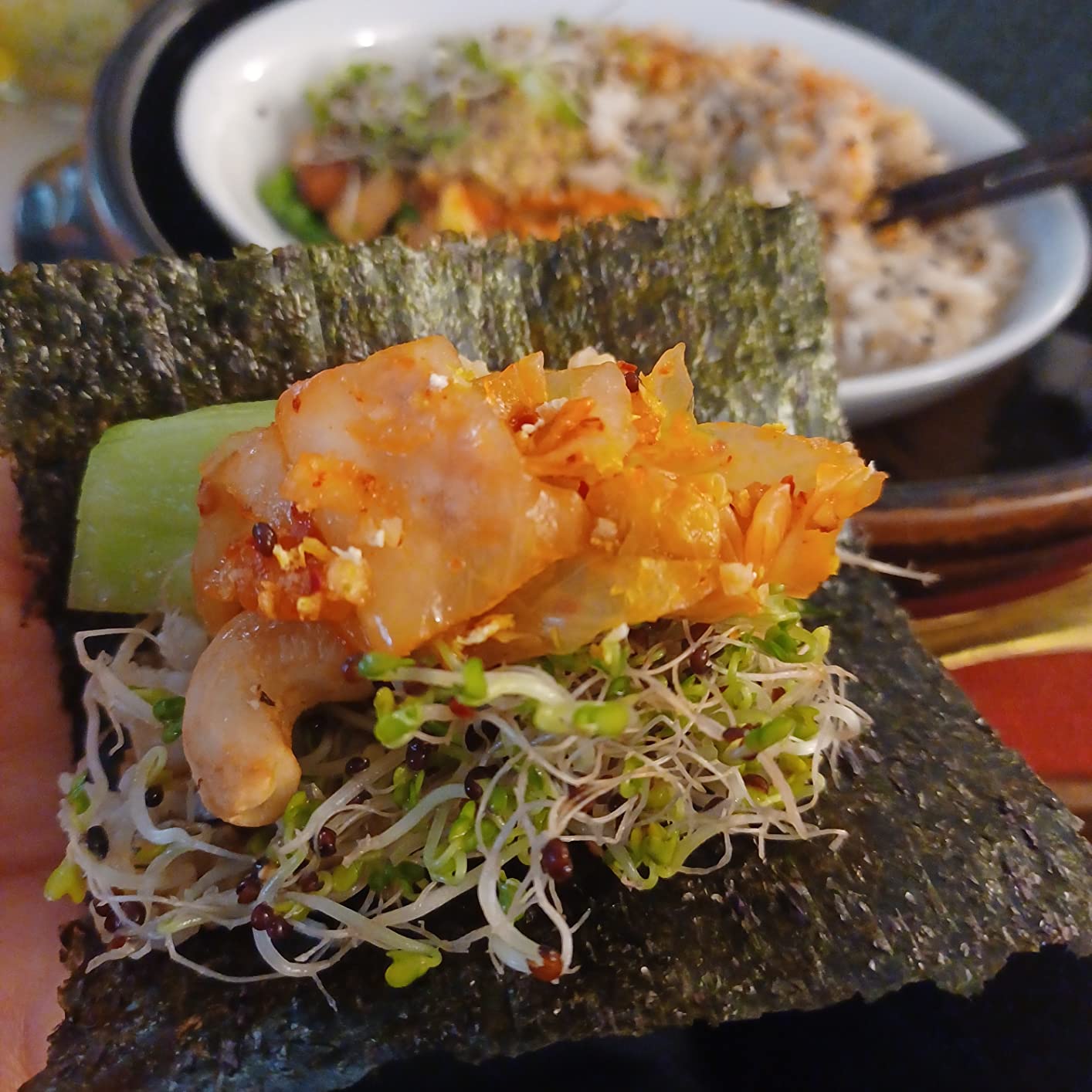 ONE ORGANIC Sushi Nori Premium Roasted Organic Seaweed (50 Full Sheets) customer photo 2