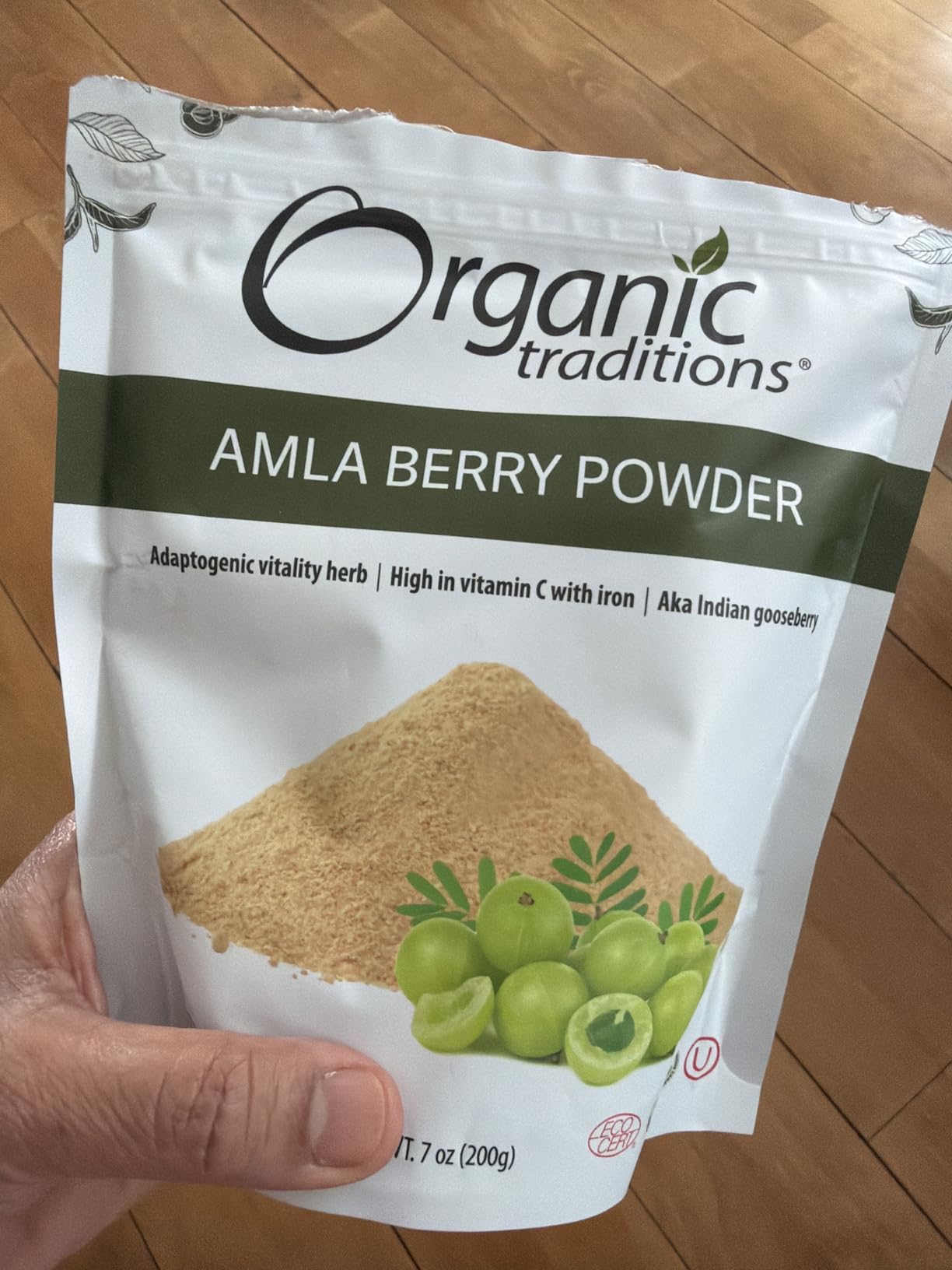 Organic Traditions Amla Powder, Amla Powder Organic from Indian Gooseberry, Wholefood Vitamin C Fruit for Smoothies Juices and Recipes, Superfood Plant Based Non GMO Powdered Amla Fruit, 200g /7oz Bag customer photo 1