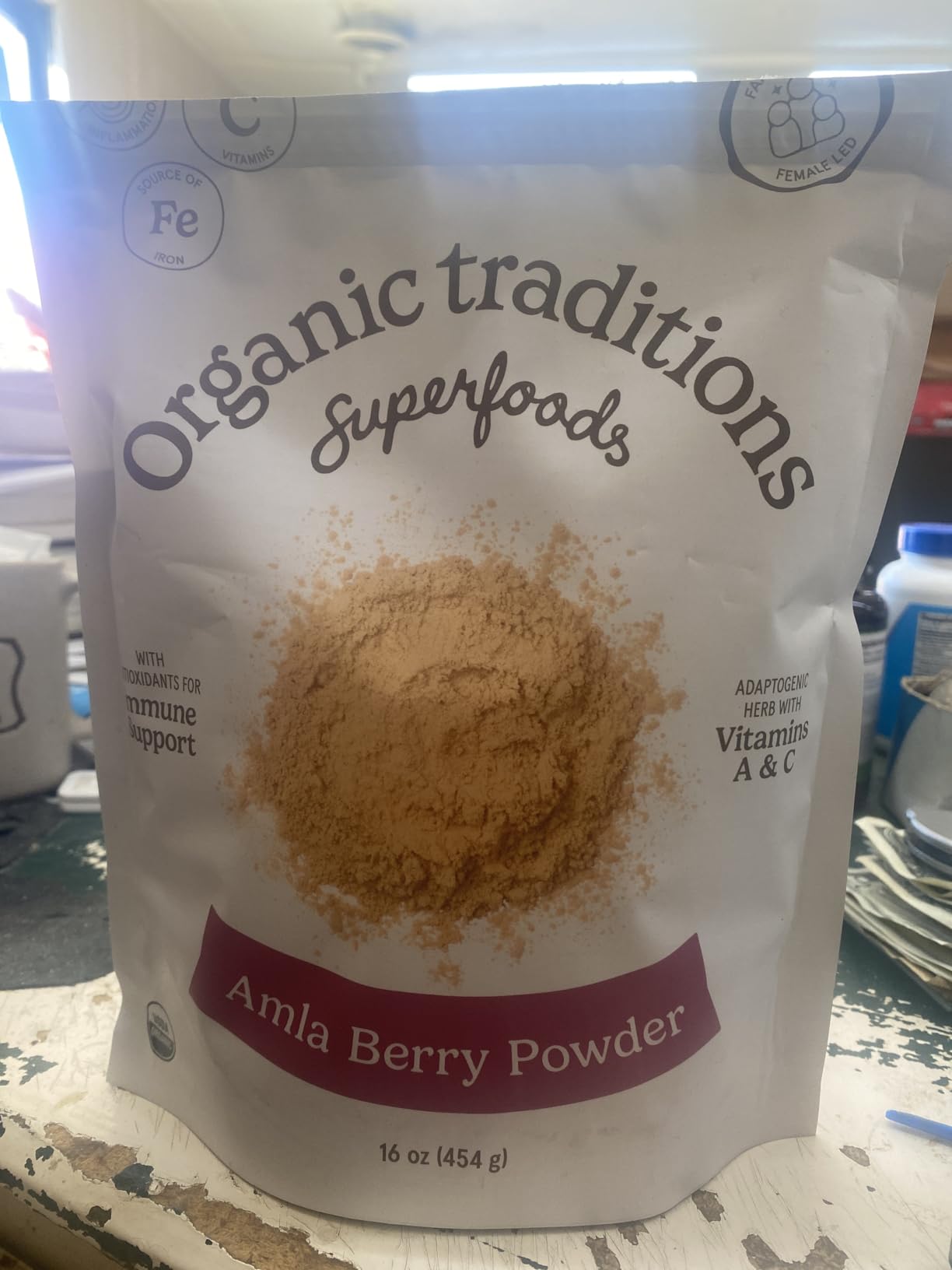 Organic Traditions Amla Powder, Amla Powder Organic from Indian Gooseberry, Wholefood Vitamin C Fruit for Smoothies Juices and Recipes, Superfood Plant Based Non GMO Powdered Amla Fruit, 200g /7oz Bag customer photo 2