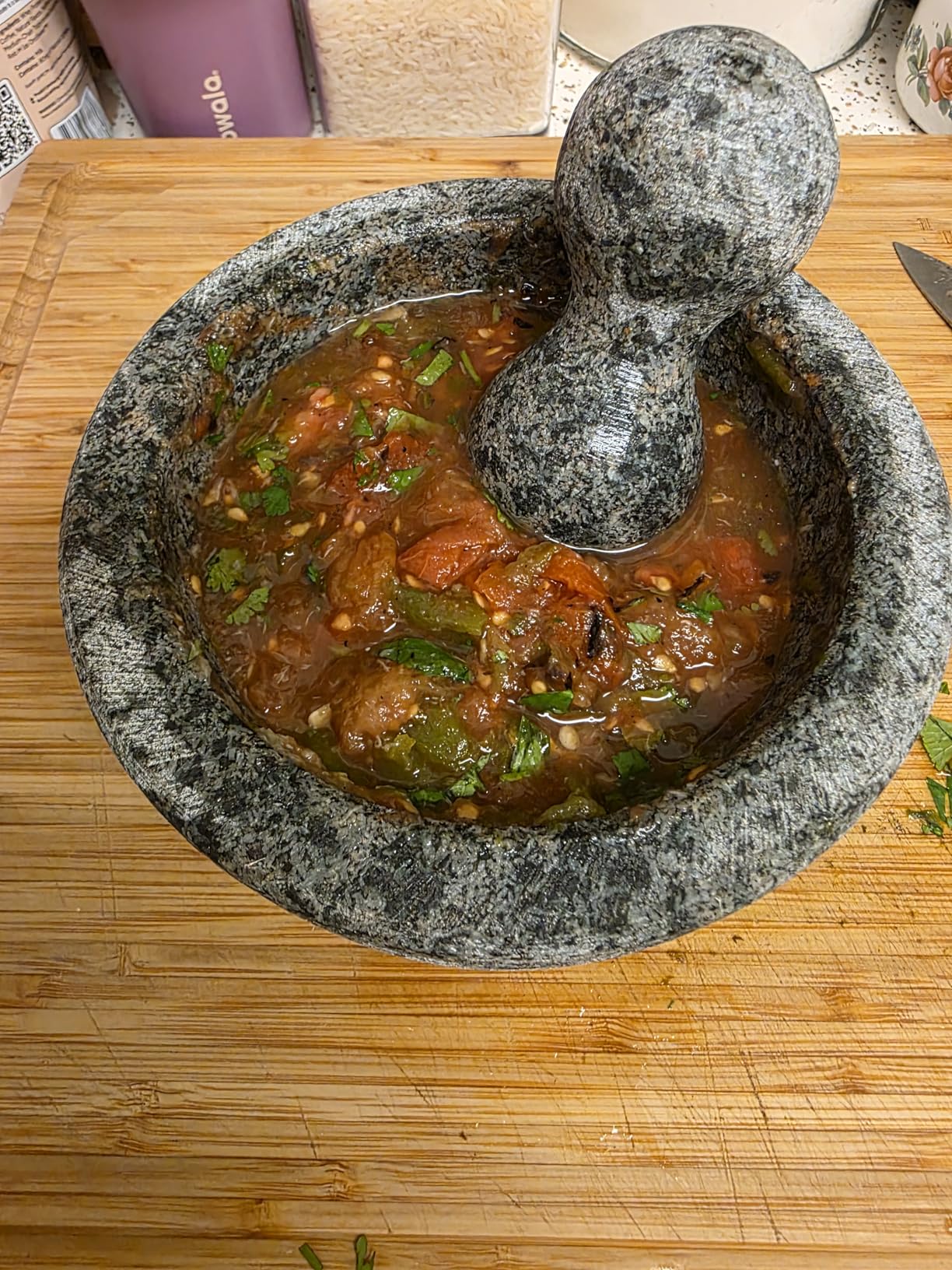 IMUSA USA Granite Molcajete Spice Grinder 6-Inch, Gray customer photo 1