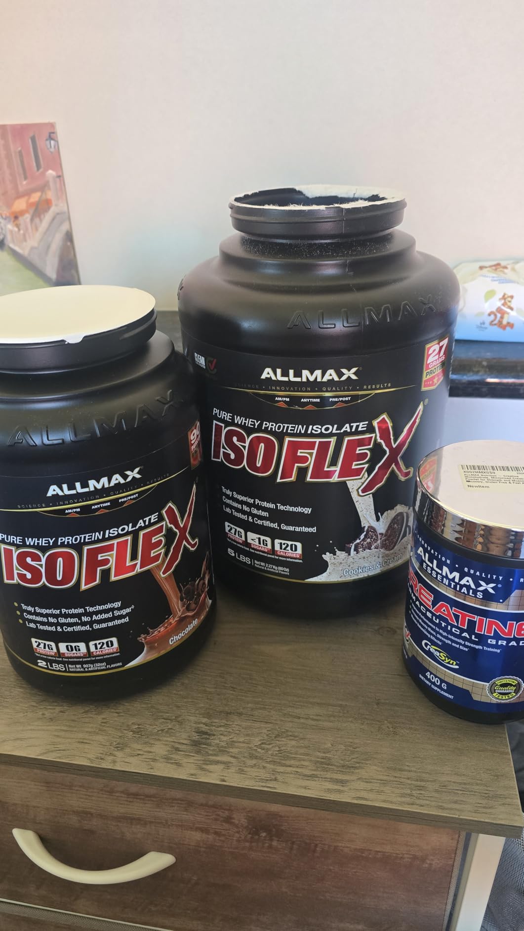 ALLMAX ISOFLEX Pure Whey Isolate Protein Powder - Gluten Free, Low Lactose, Sugar-Free - High-Protein, Clean, Keto-Friendly for Pre Post Workout Supplement for Women and Men | Chocolate, 1lb customer photo 2