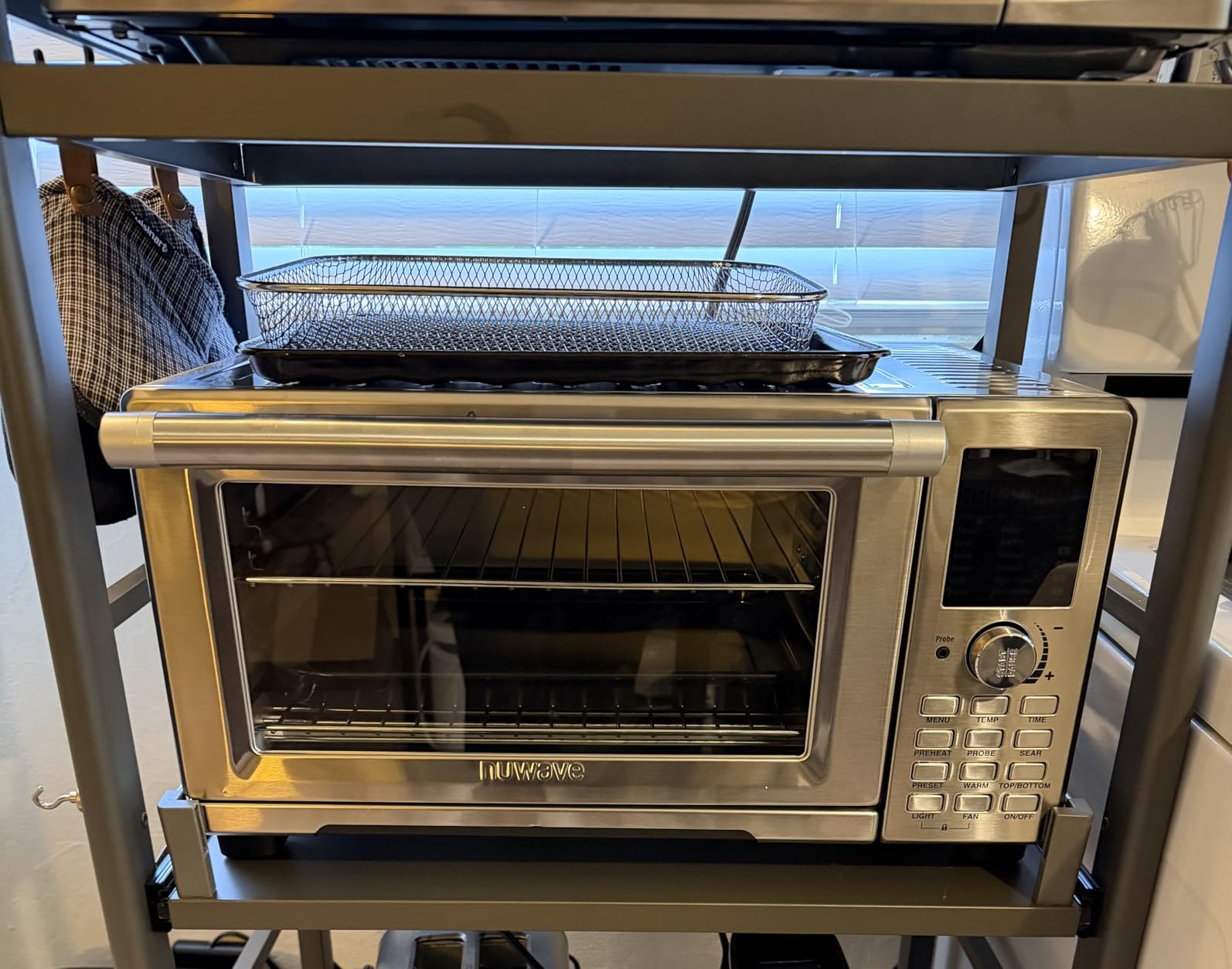Nuwave Bravo Air Fryer Toaster Smart Oven, 12-in-1 Countertop Convection, 30-QT XL Capacity, 50-500F Temperature Controls, Stainless Steel Look customer photo 1