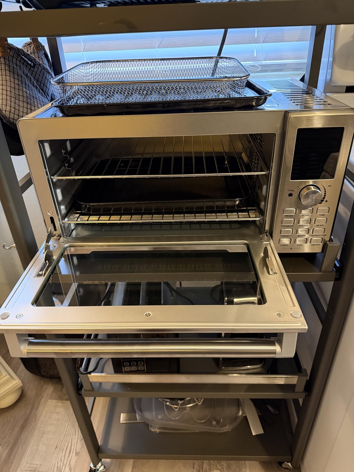 Nuwave Bravo Air Fryer Toaster Smart Oven, 12-in-1 Countertop Convection, 30-QT XL Capacity, 50-500F Temperature Controls, Stainless Steel Look customer photo 2
