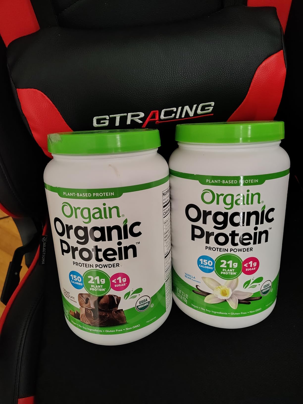 Orgain Organic Vegan Protein Powder, Creamy Chocolate Fudge - 21g Plant Protein, 6g Prebiotic Fiber, Low Net Carb, No Lactose Ingredients, No Added Sugar, Non-GMO, For Shakes & Smoothies, 2.03 lb customer photo 1