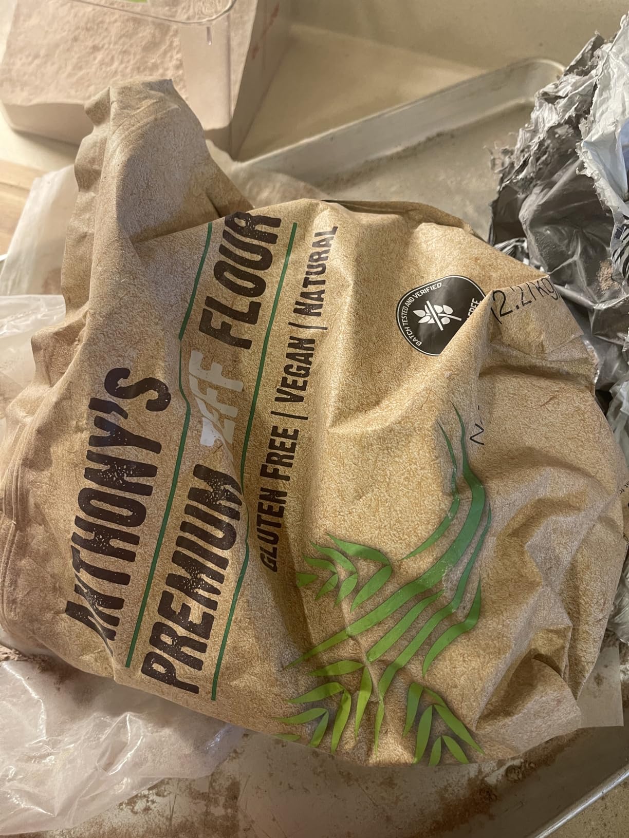 Anthony's Brown Teff Flour, 5 lb, Gluten Free, Non GMO, Vegan customer photo 2