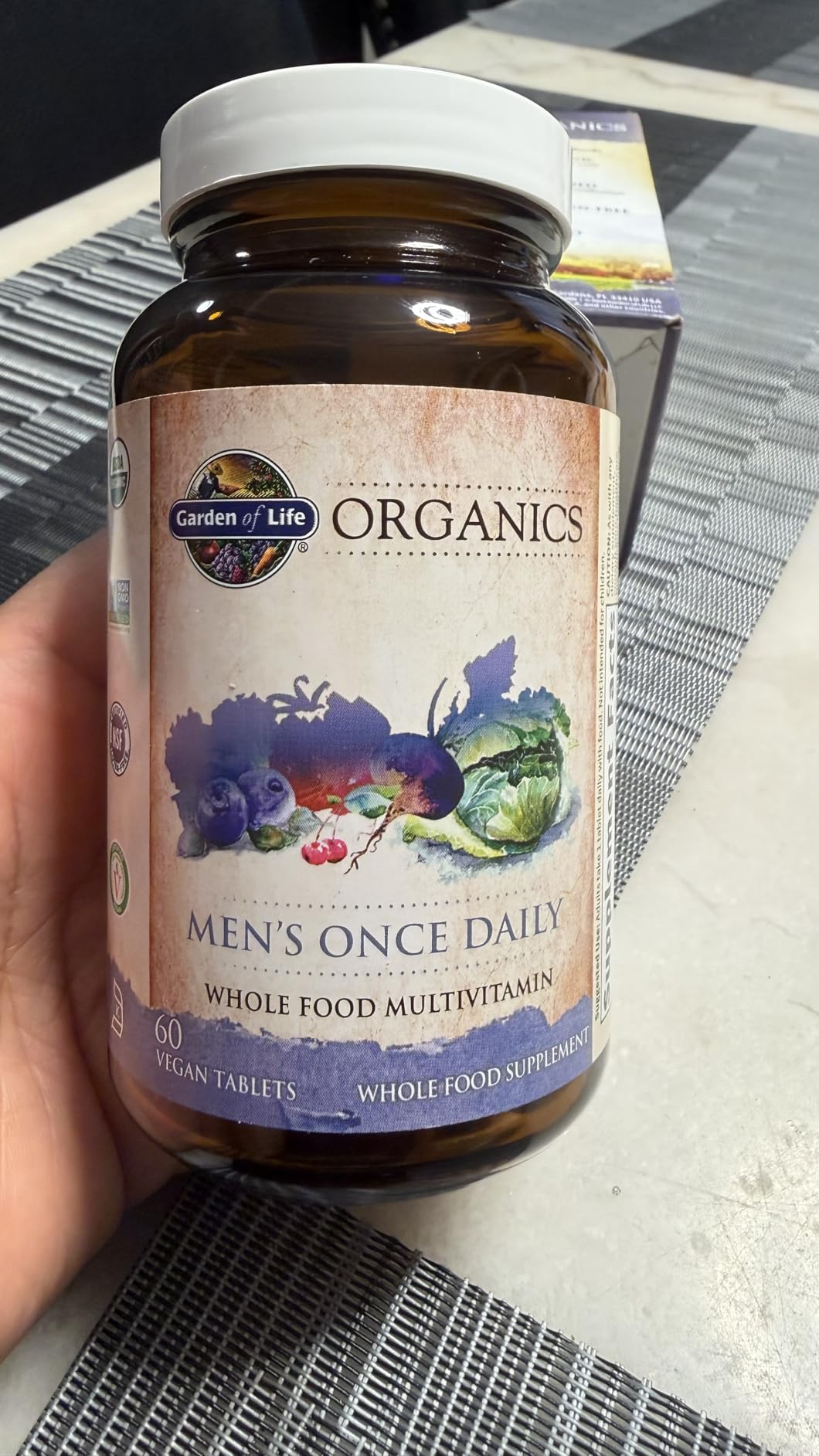 Garden of Life Once Daily Whole Food Multivitamin for Men, Organic Mens Vitamins & Minerals, Vitamin C, Zinc, Vegan, for Health & Well-Being, 60 Tablets customer photo 1