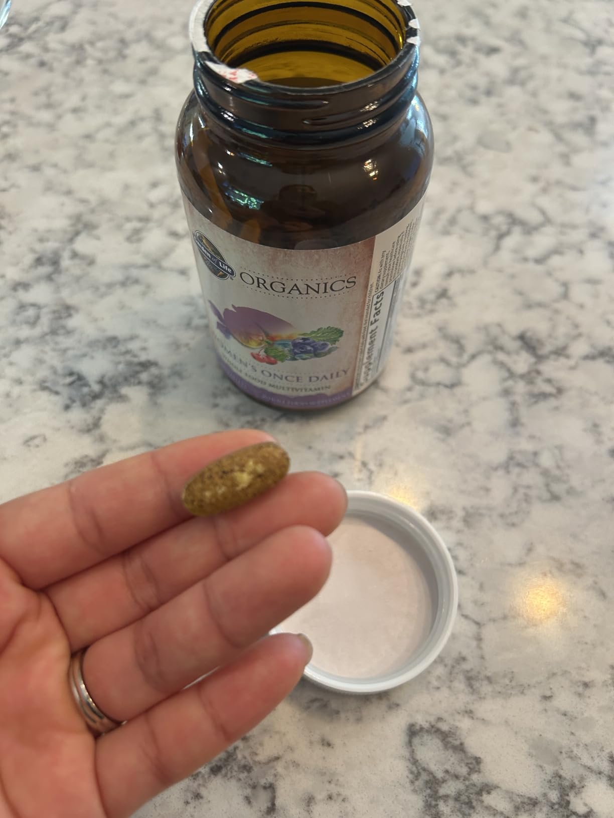 Garden of Life Organics Multivitamin for Women - Women's Once Daily Multi - Whole Food Multi with Iron, Biotin, Vegan Organic Womens Multivitamin for Health, Energy Hair Skin and Nails, 60 Tablets customer photo 2