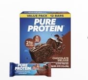 Pure Protein Chocolate Deluxe Protein Bars - 21g Protein, 3g Sugar, 190 Calories (12 count) Low Sugar High Protein Snack - Gluten Free customer photo 1