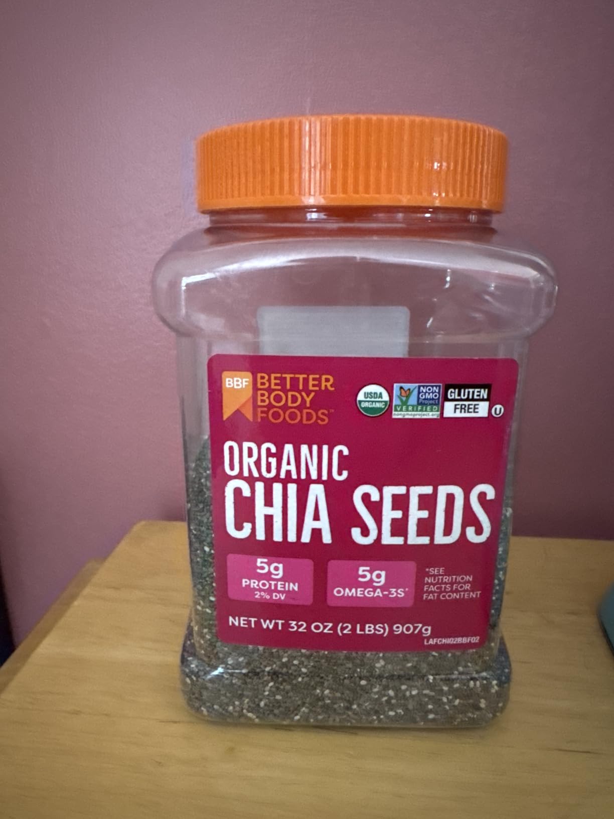 BetterBody Foods Organic Chia Seeds 2 lbs, 32 Oz, with Omega-3, Non-GMO, Gluten Free, Keto Diet Friendly, Vegan, Good Source of Fiber customer photo 2