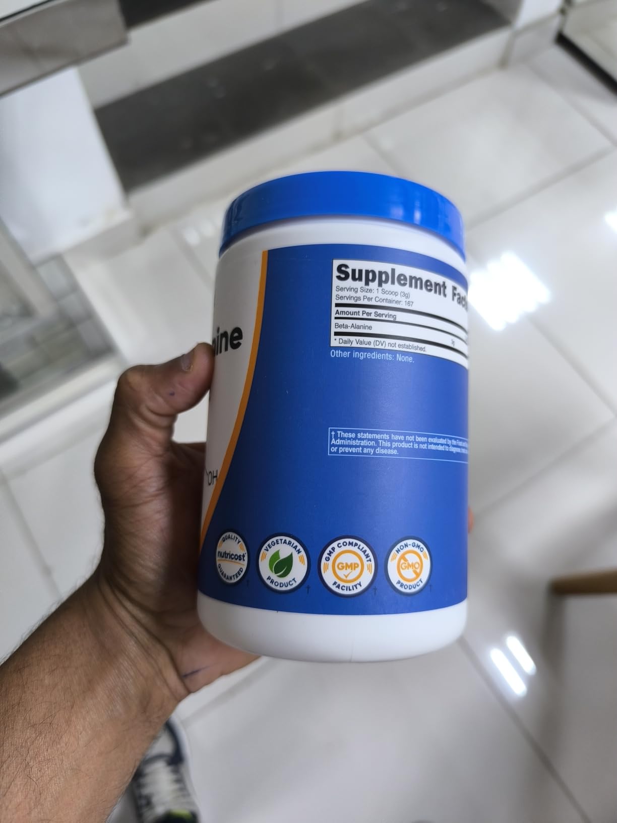 Nutricost Beta Alanine Powder 300 Grams (10.7oz) - 3 Grams Per Serving customer photo 2