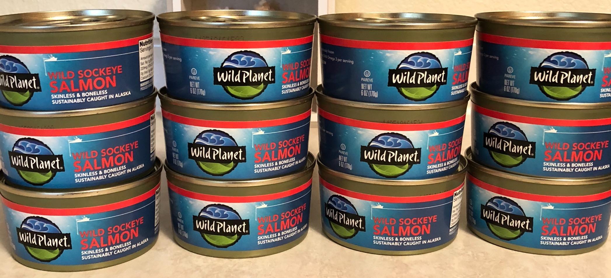Wild Planet Wild Sockeye Salmon, Skinless and Boneless, Sea Salt, Tinned Fish, Canned Salmon, Sustainably Wild-Caught, Non-GMO, Kosher, Gluten Free, Keto and Paleo, 6 Ounce Single Unit/Can customer photo 2