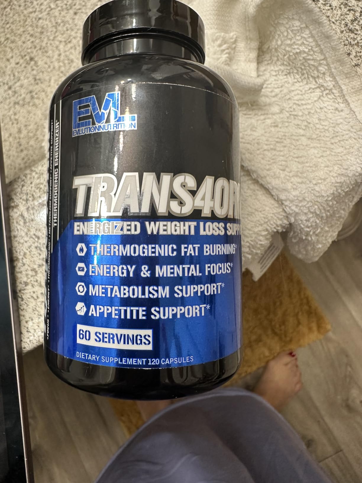 EVL Thermogenic Fat Burner Support - Fast Acting Weight Loss Energy and Appetite Support - Trans4orm Green Tea Supplement for Men and Women - 60 Servings customer photo 1